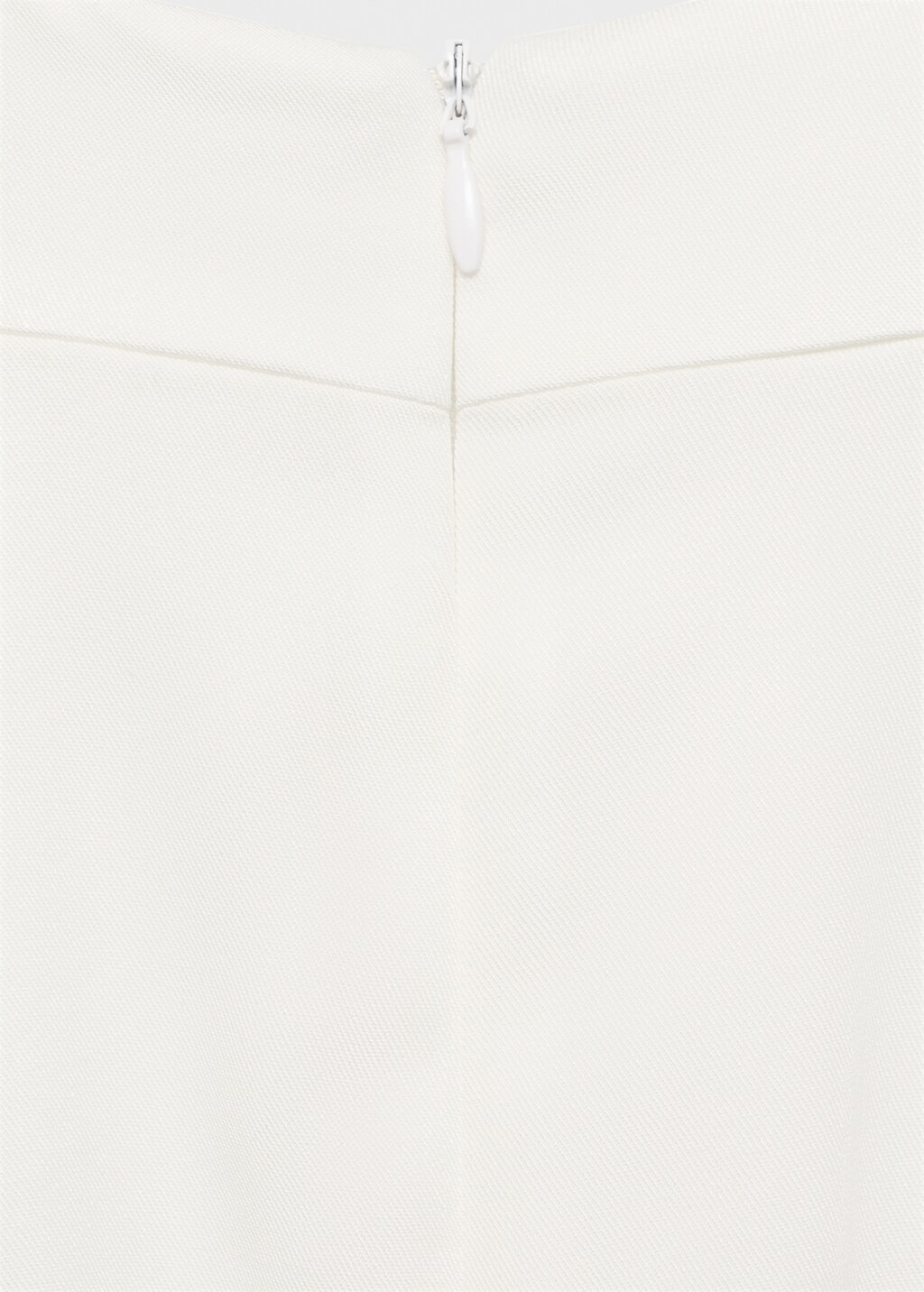 Contrast belt dress - White