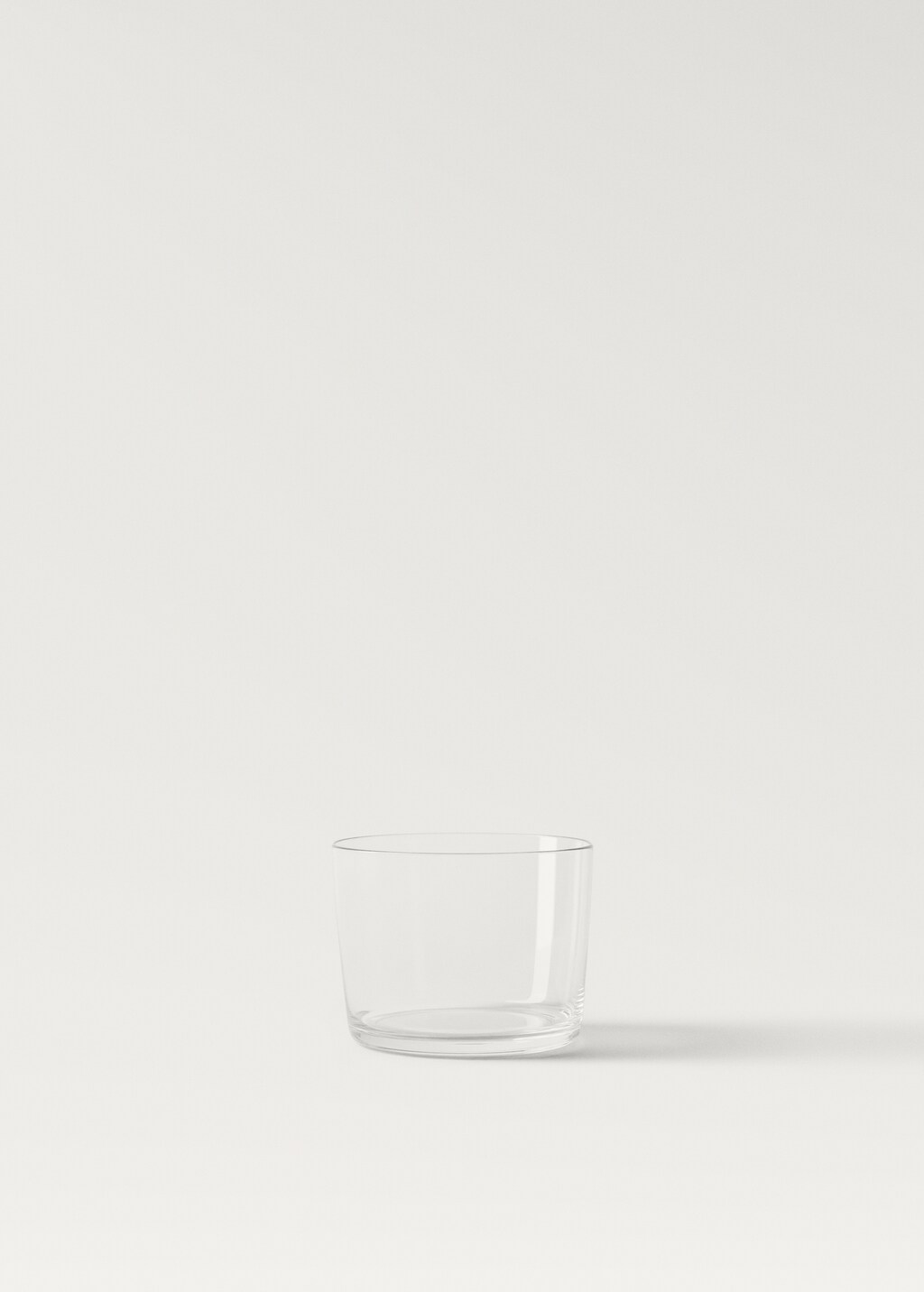 Plain low glass tumbler - Ice Grey