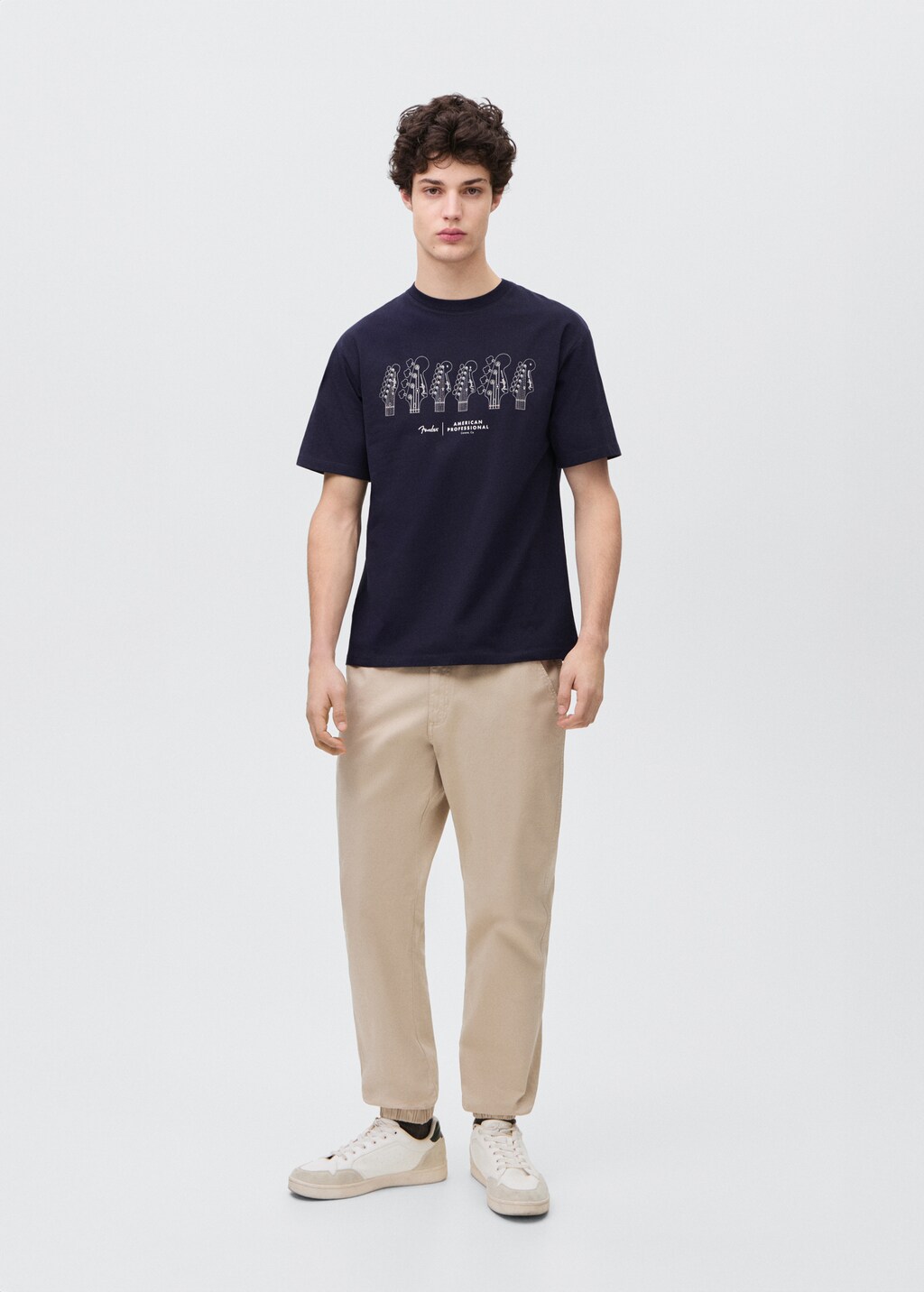 Short-sleeved cotton t-shirt - Dark Navy