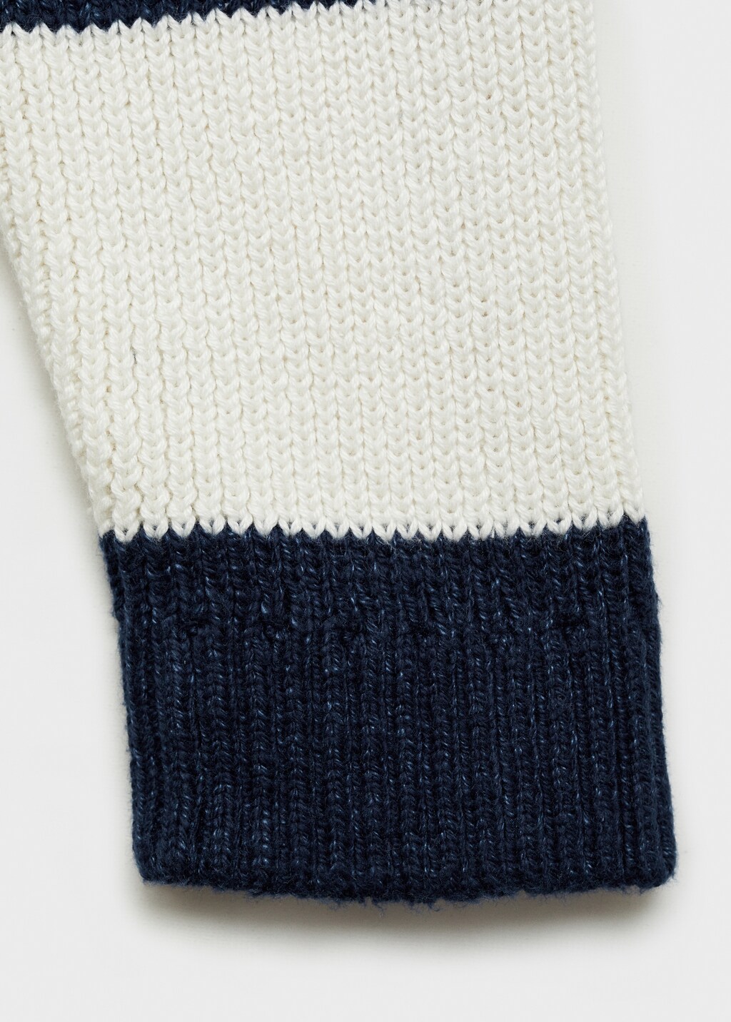 Striped polo-style sweater - Indigo Blue