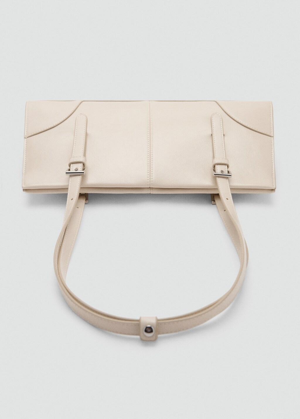 Shoulder bag with buckles - Medium Brown