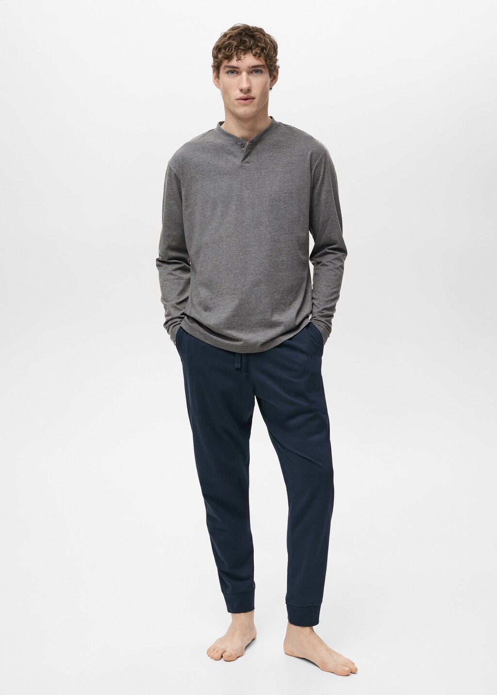 Cotton structured pyjama pack - Khaki