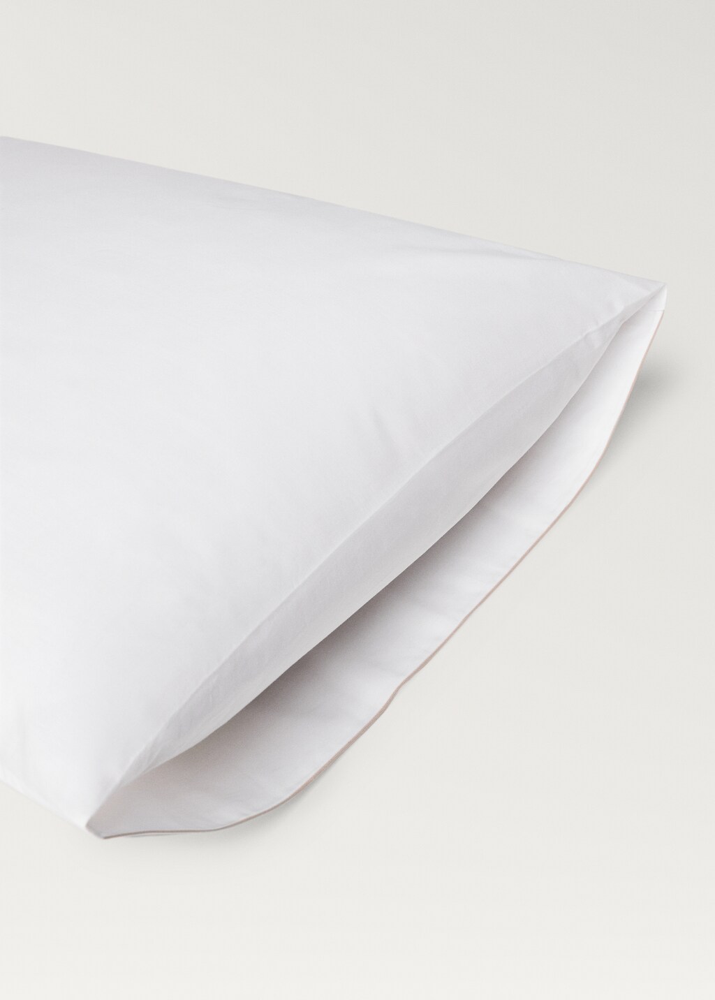Cotton percale pillowcase with double overlock, 50x75 cm - Light/Pastel Grey