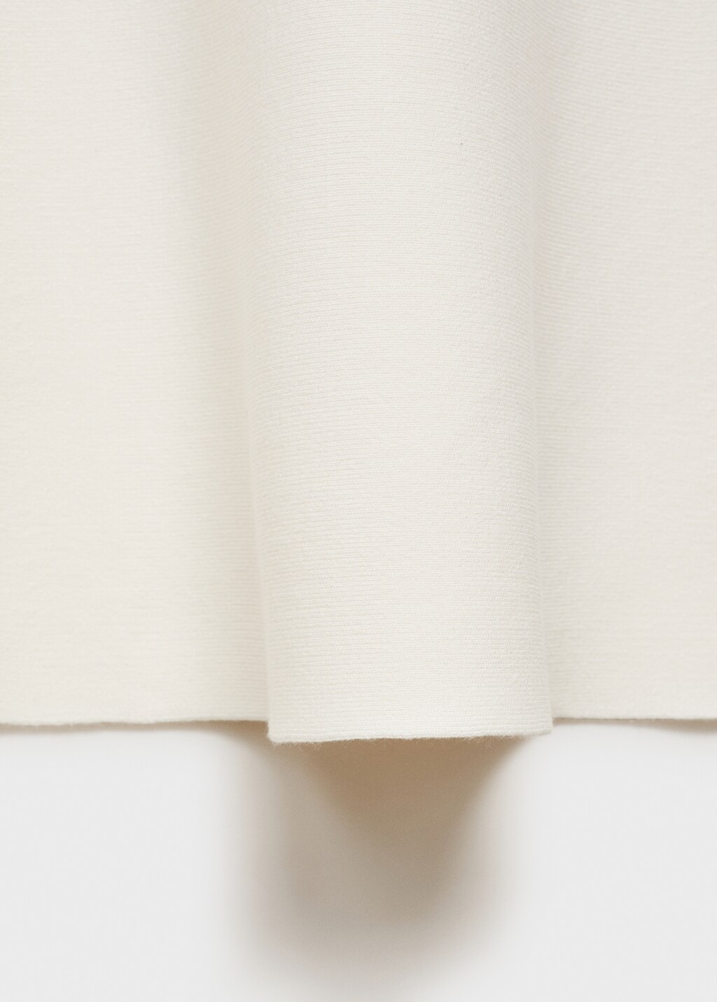 Flared knitted skirt - Ecru