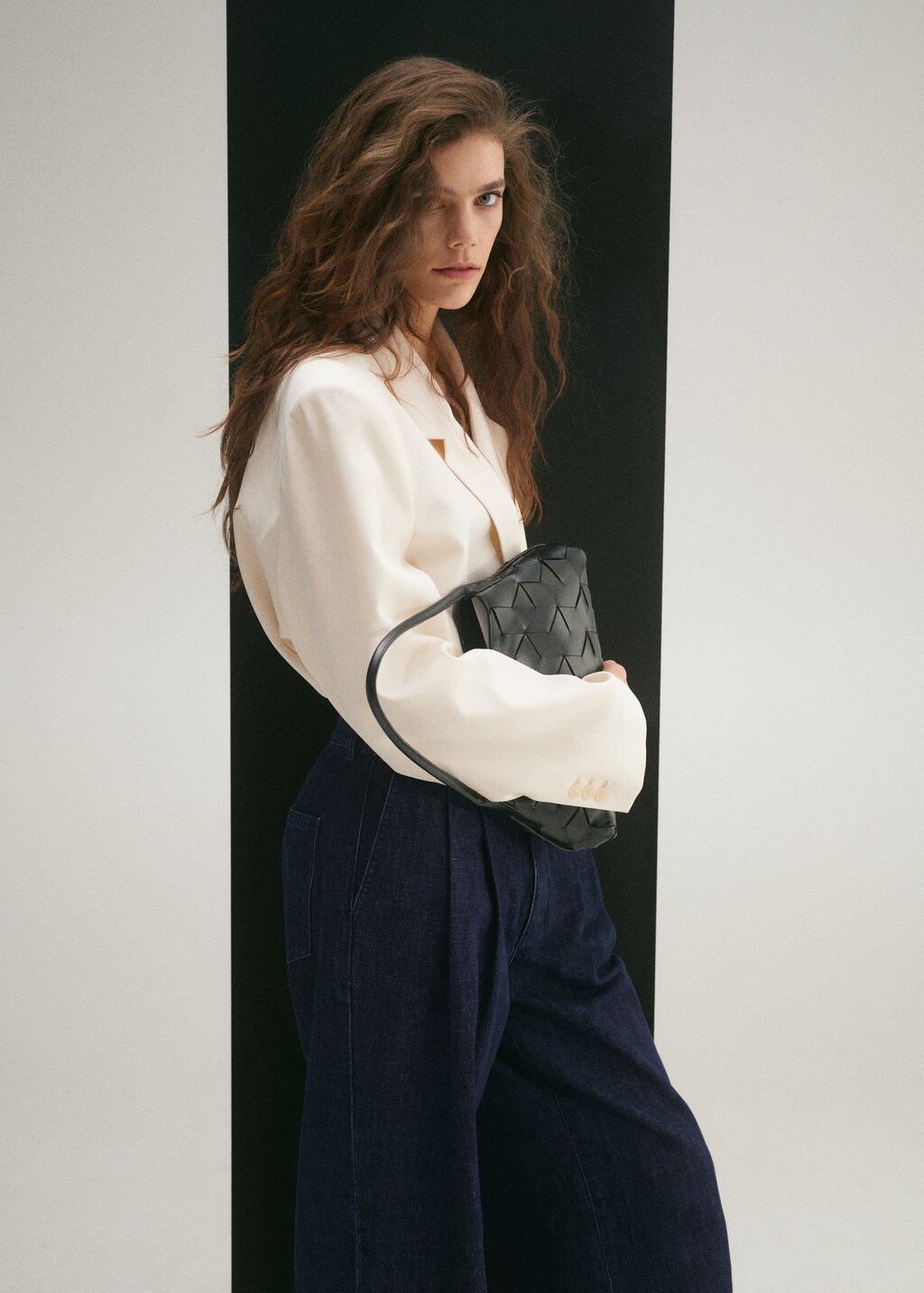 Wideleg pleated jeans - Medium Blue