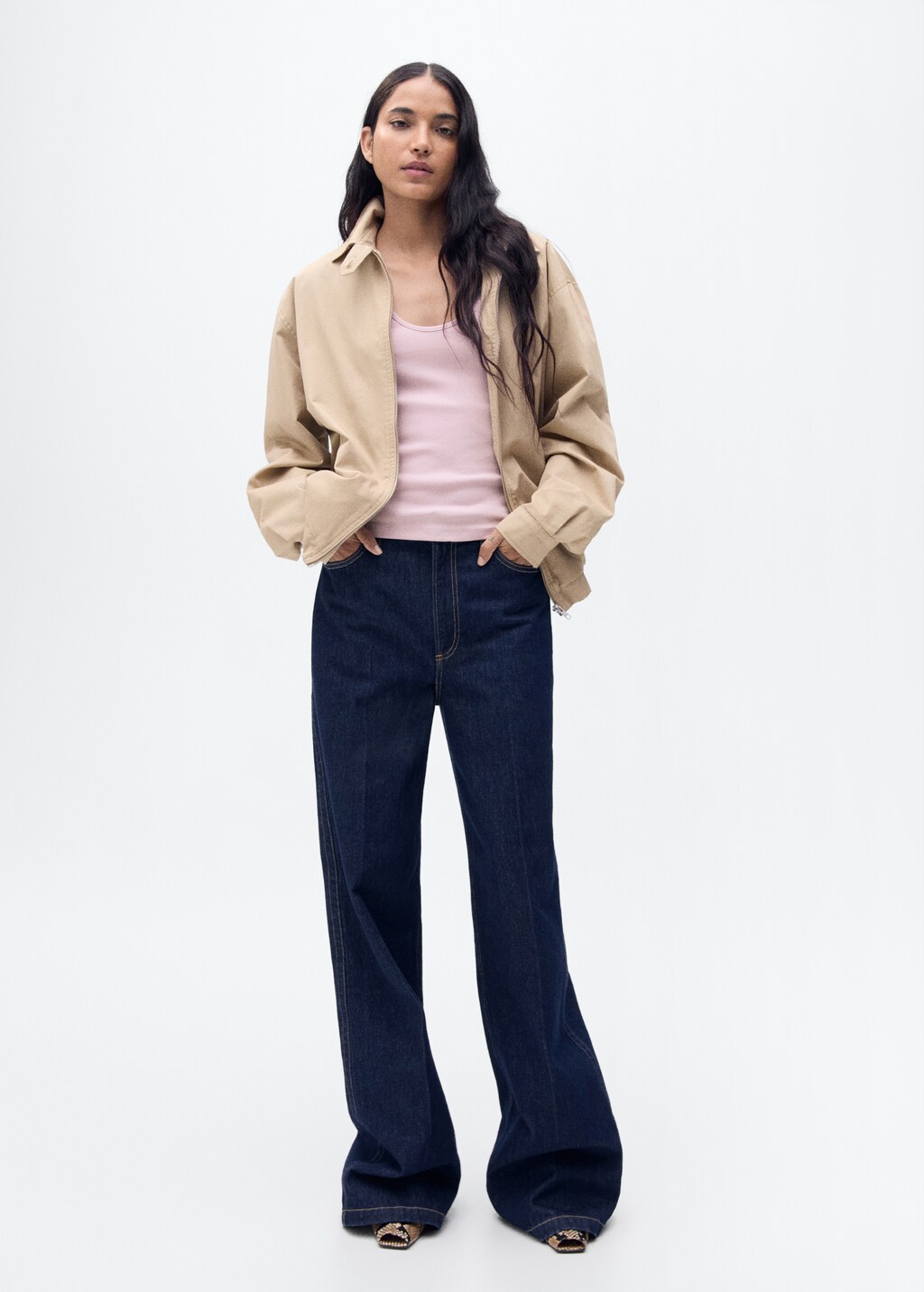 Cotton top with wide straps - Charcoal