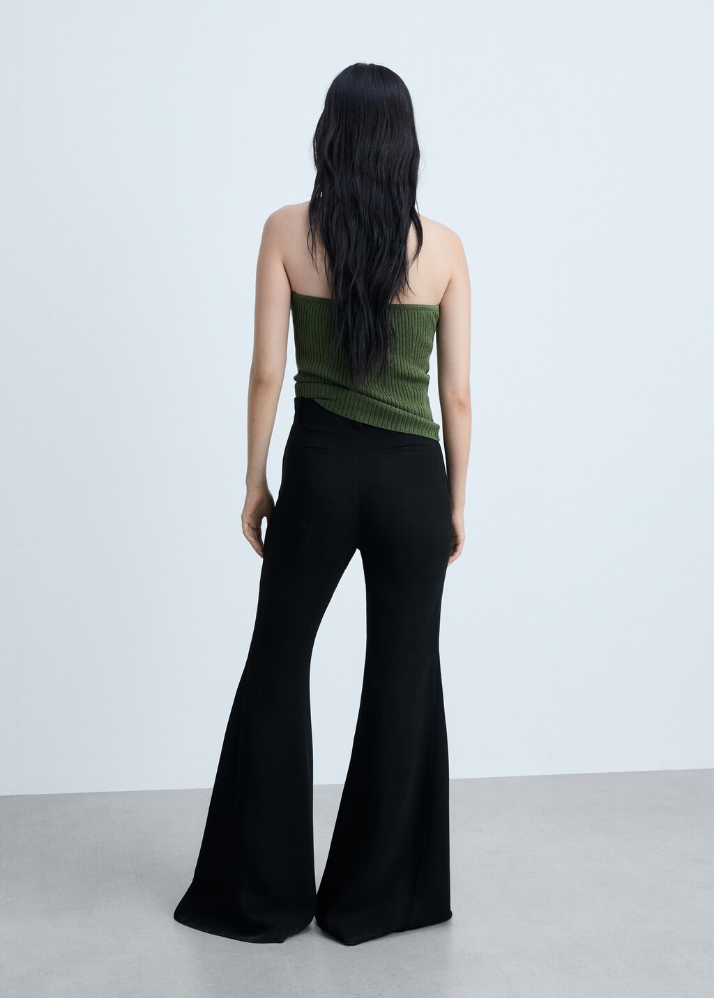 Maxi-flared trousers - Black