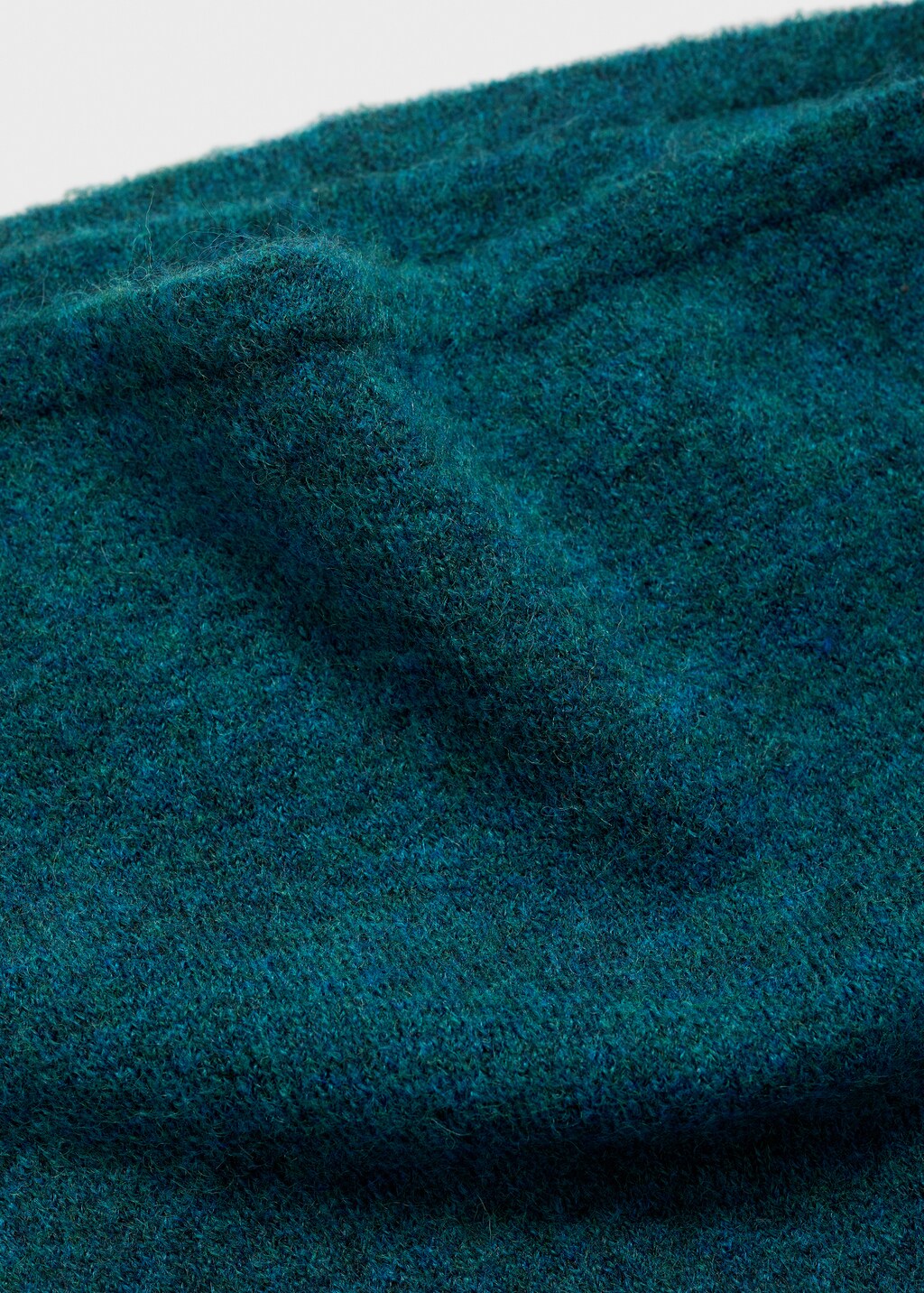 Flared knitted trousers - Petrol Blue