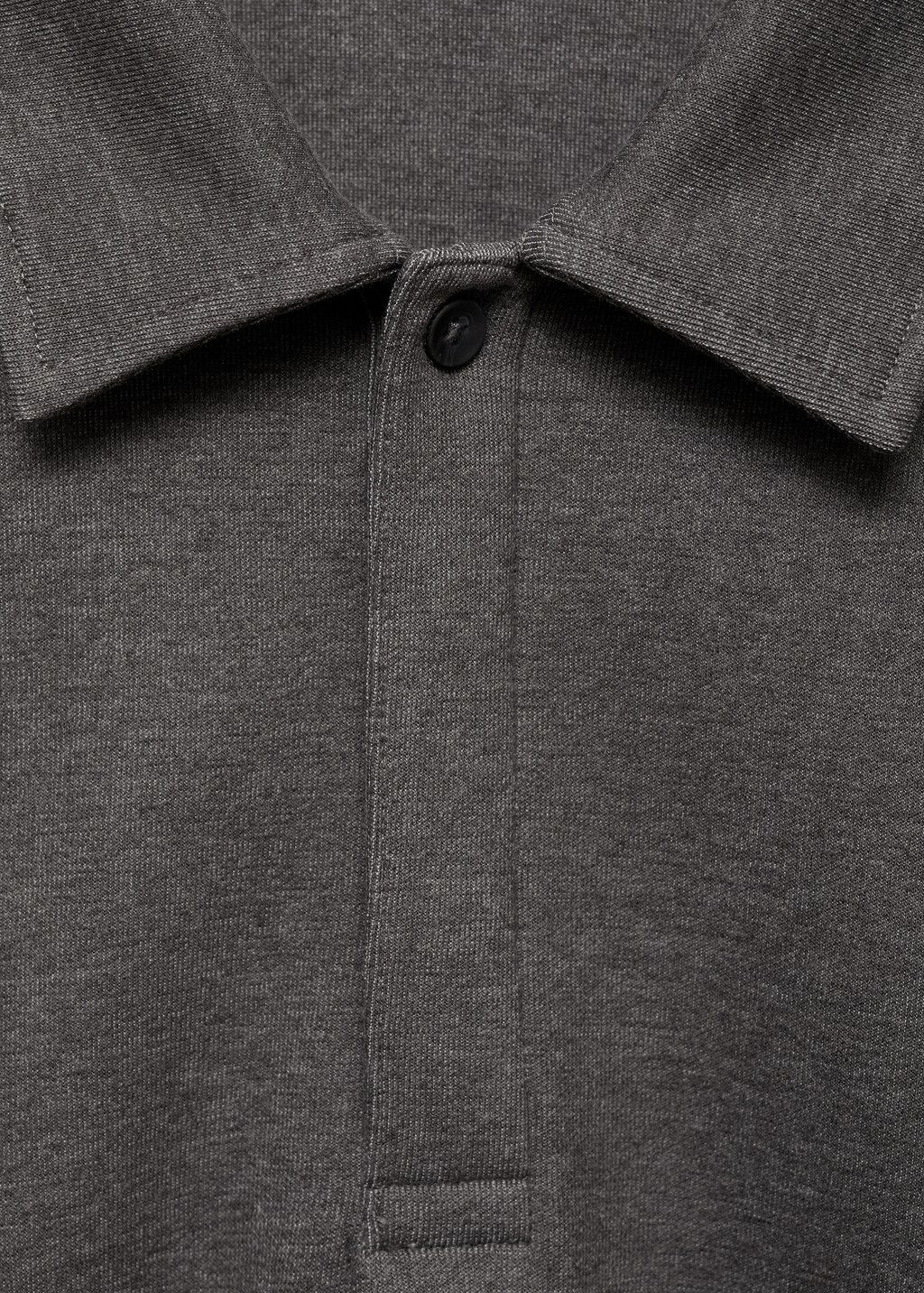 Polo sweatshirt with embroidery detail - Medium Heather Grey