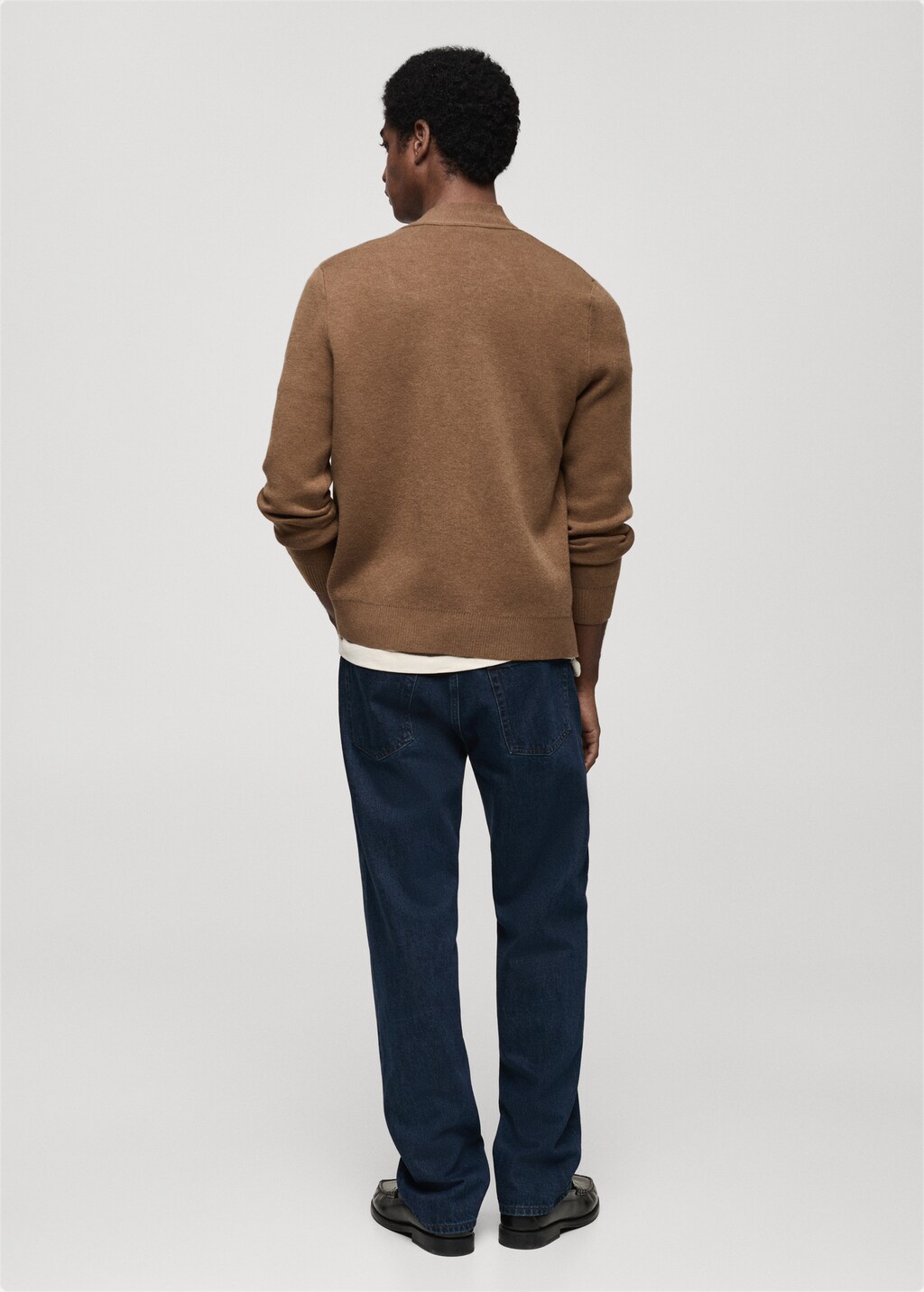 Knitted button cardigan - Dark Navy