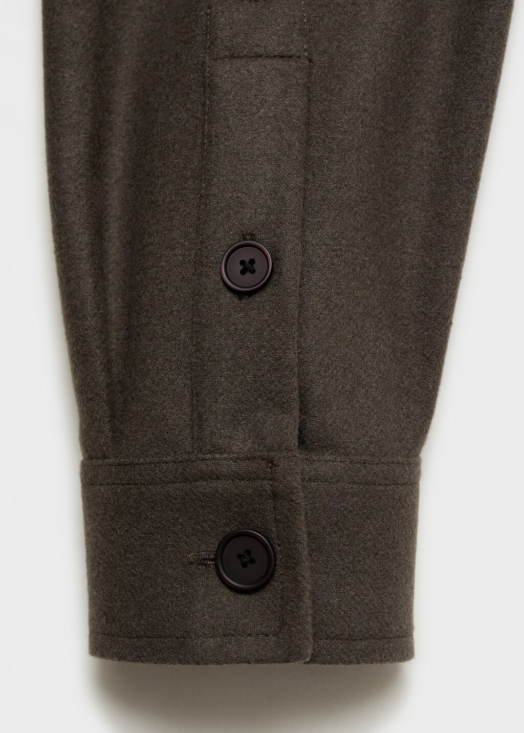 Wool-blend flannel overshirt - Grey