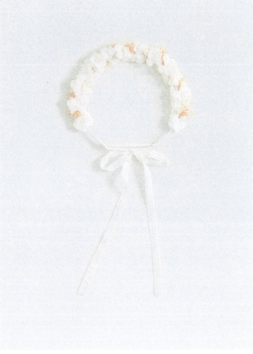 Tie closure flower hairband - White