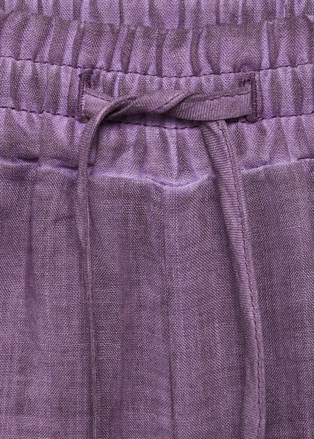 Overdyed-design ramie trousers - Dark Grey