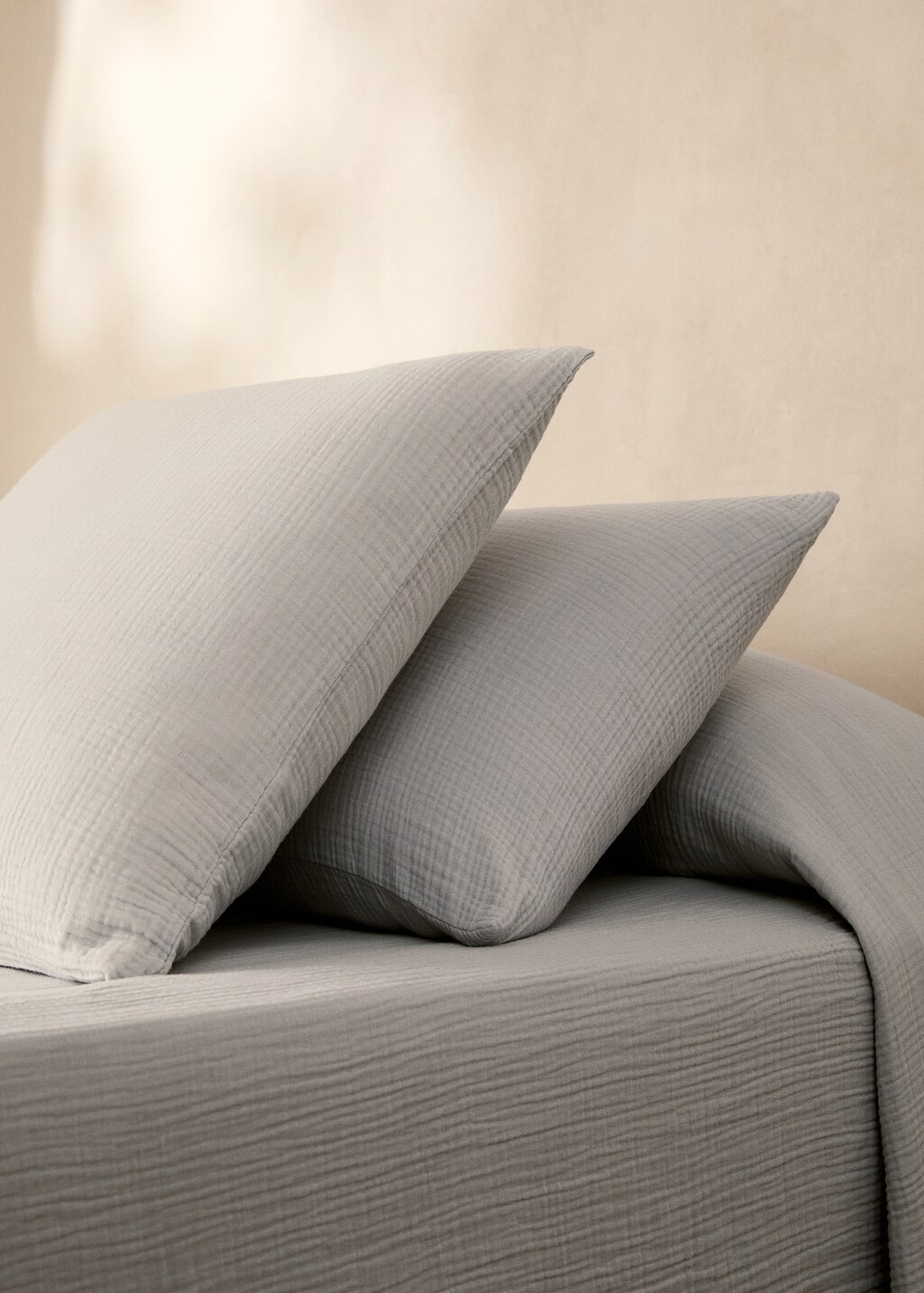 Cotton gauze pillowcase, 60x60 cm - Off White