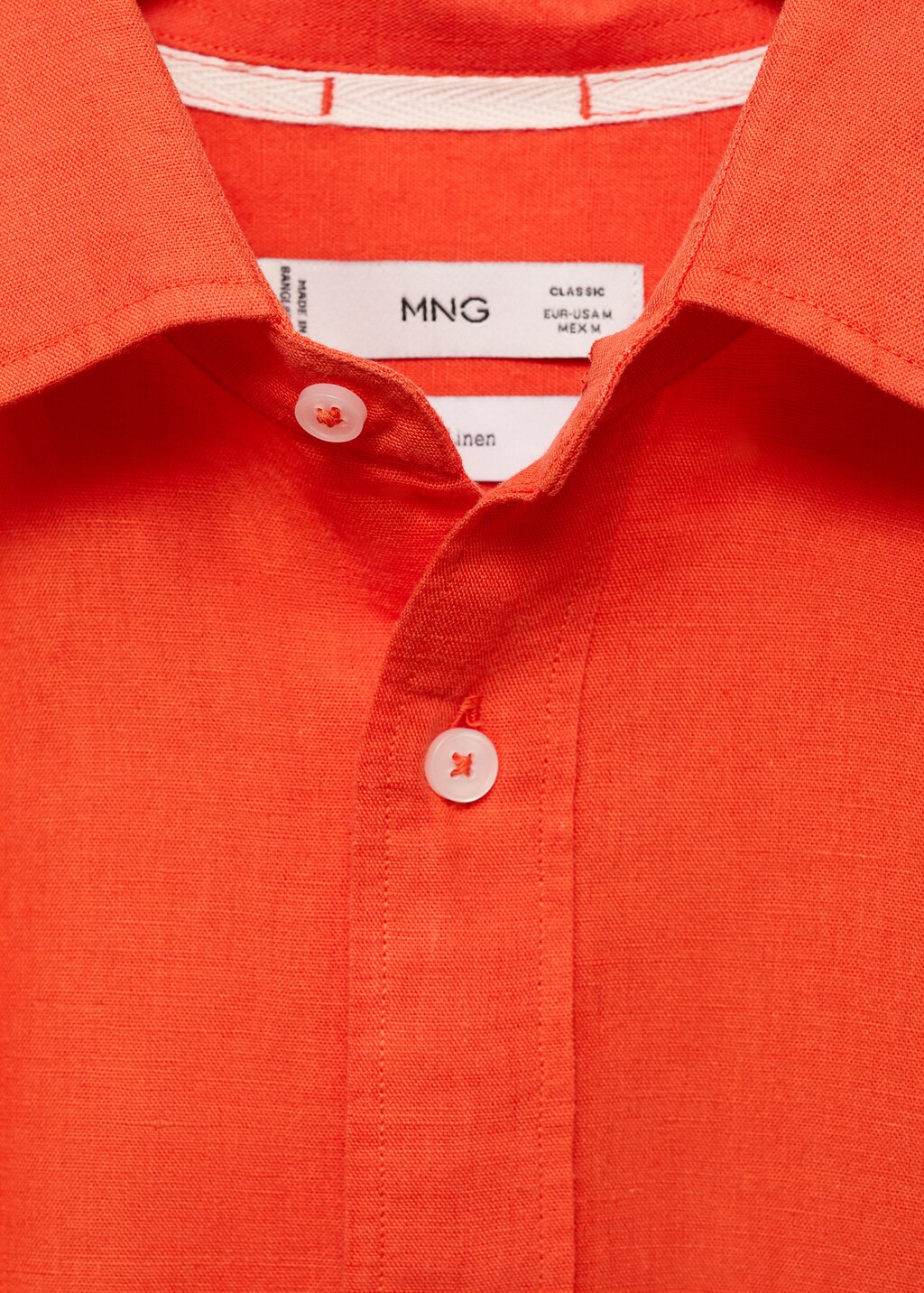 Classic-fit linen shirt - Ink Blue