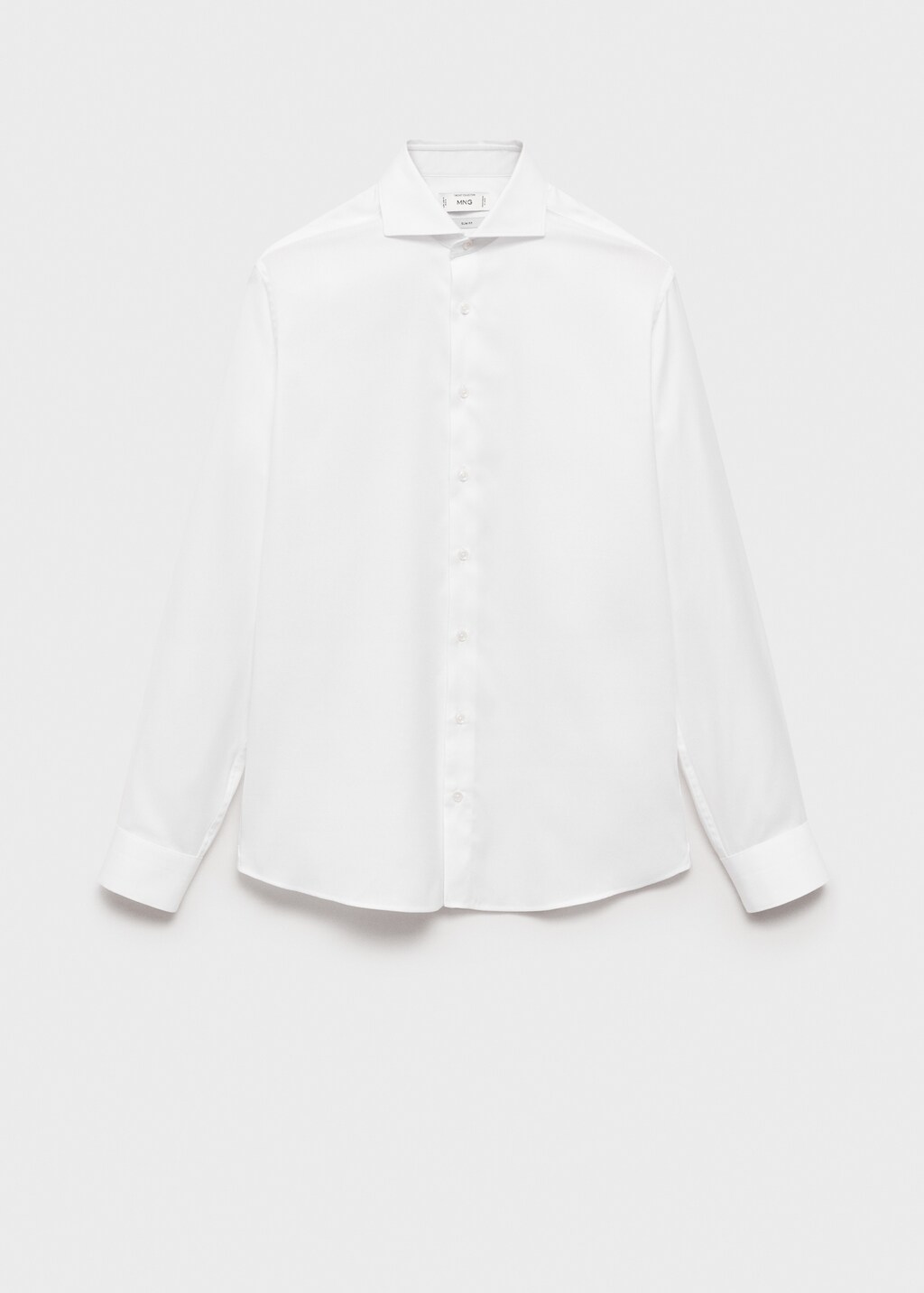 Slim-fit cotton suit shirt - White