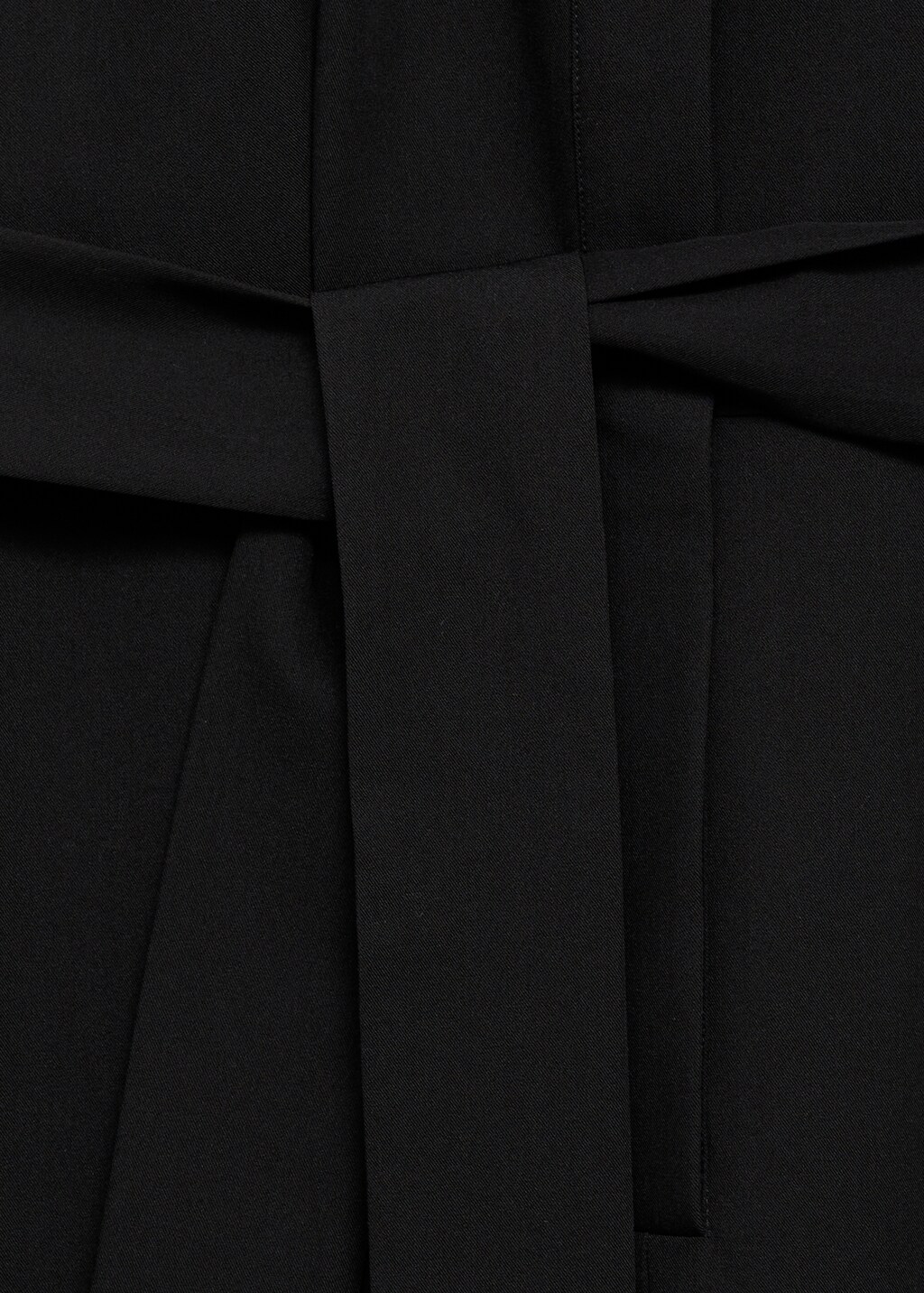 Straight-fit jumpsuit with belt - Black