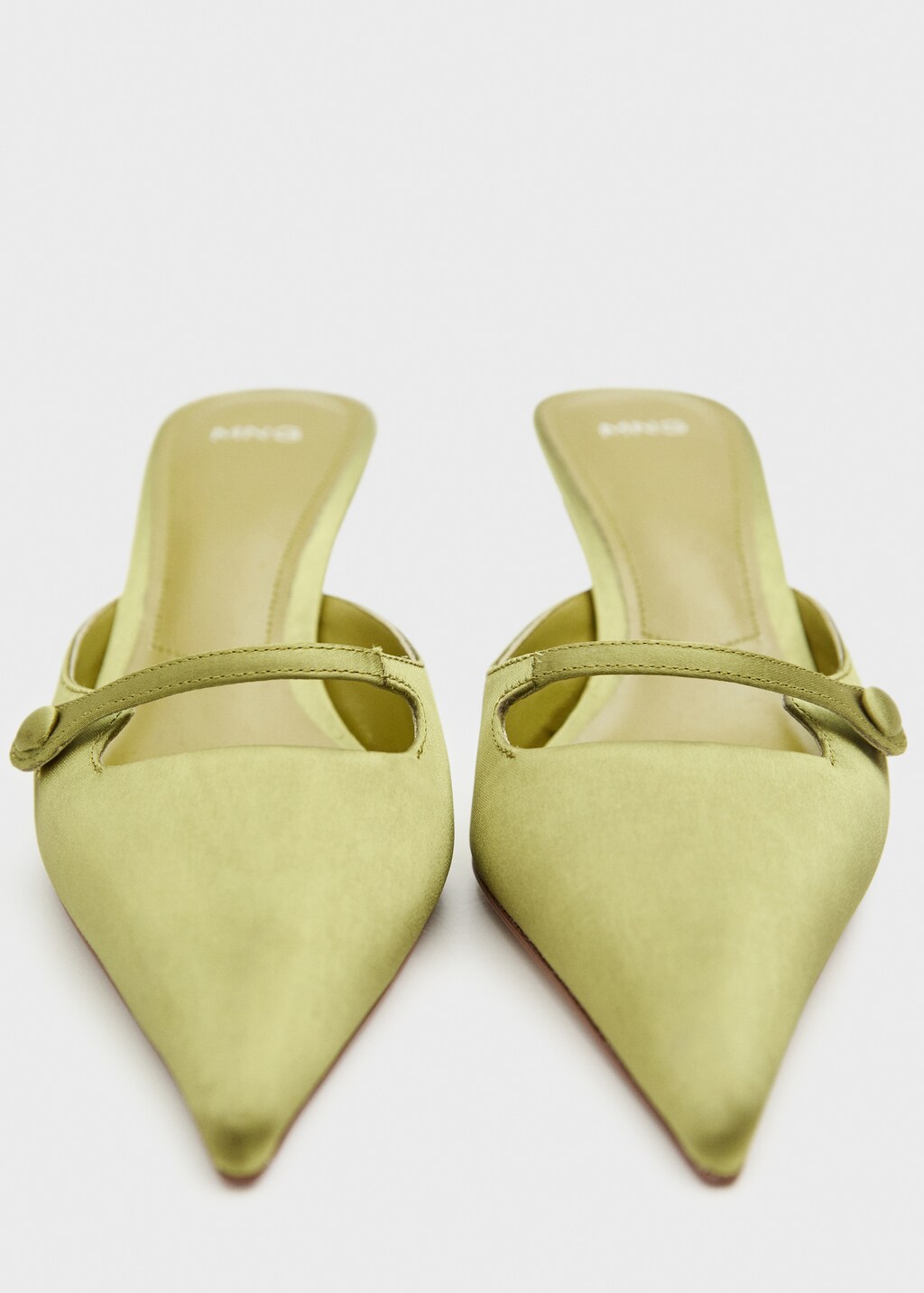 Satin kitten-heel shoes - Black