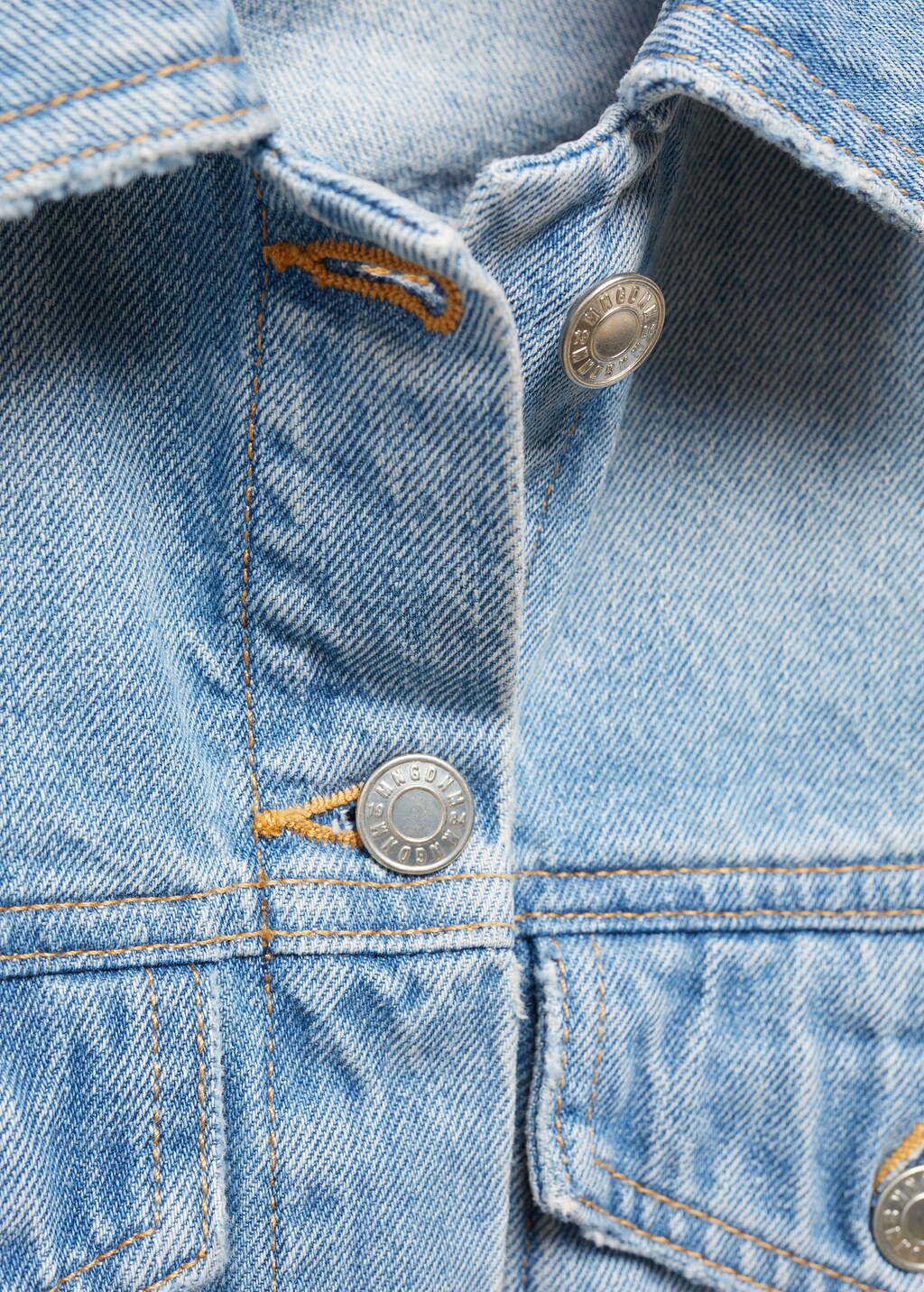 Denim jacket with frayed hem - Medium Blue