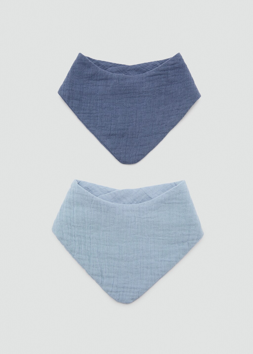 Pack of 2 cotton bibs - Blue