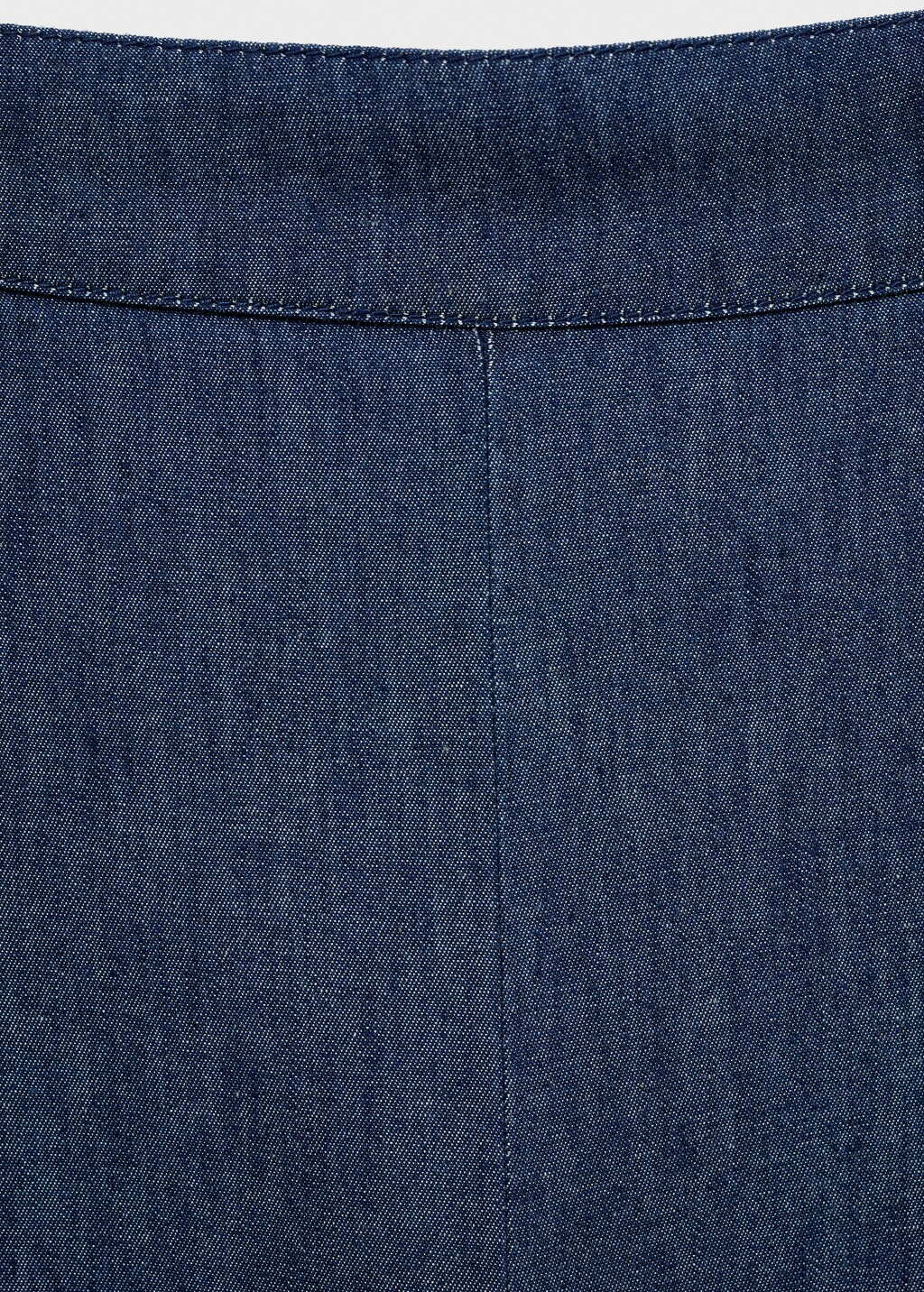 Denim-effect culotte trousers - Dark Blue