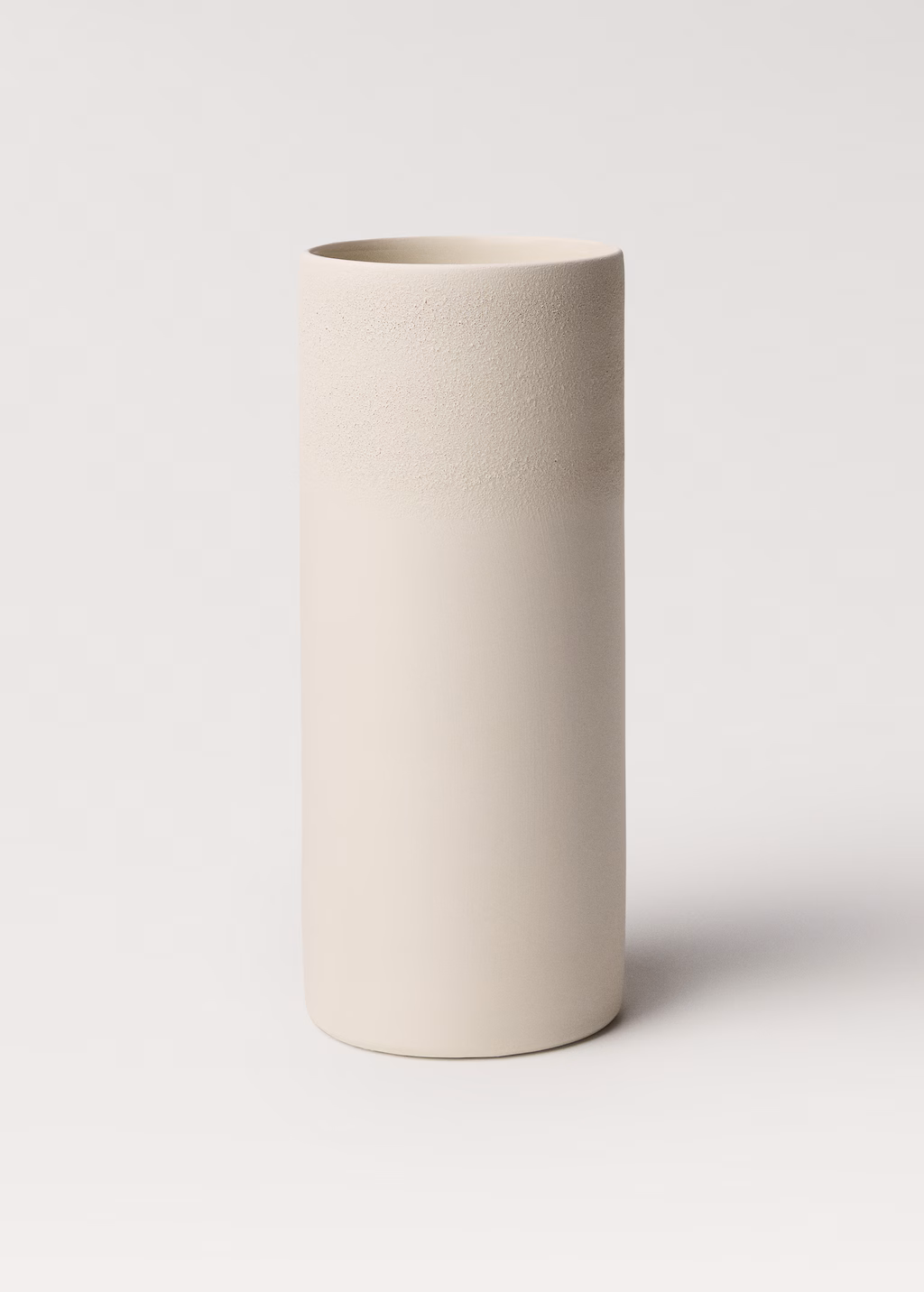 Medium crackle-glaze earthenware vase - White