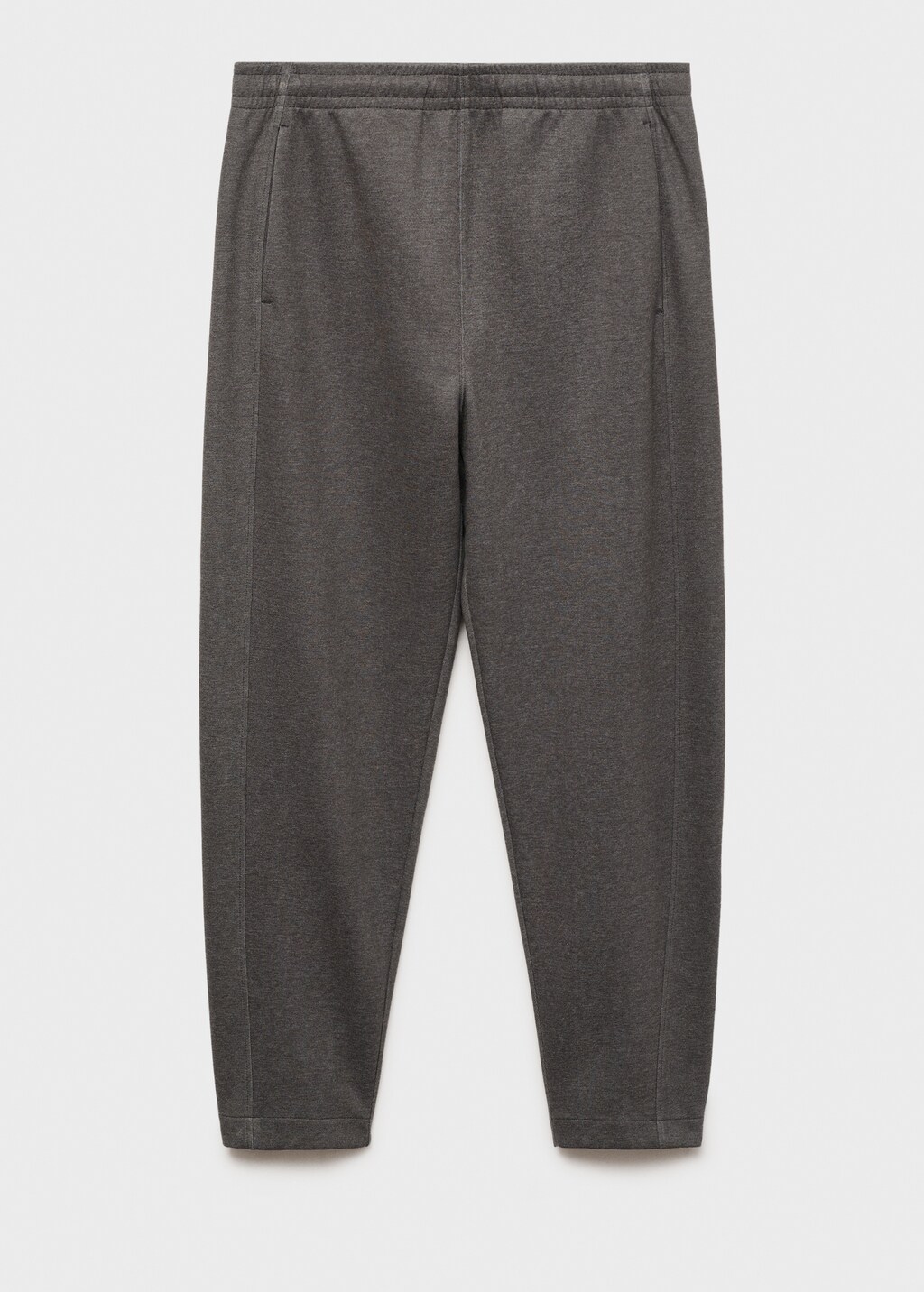 Cotton joggers embroidered detail - Medium Heather Grey