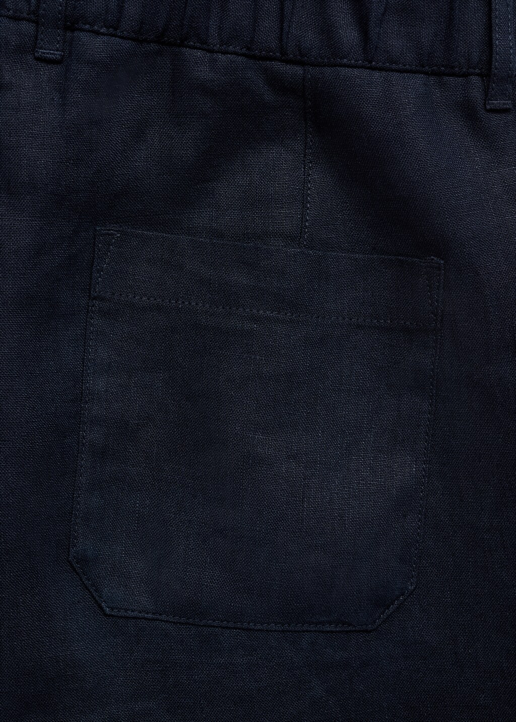 Relaxed-fit 100% linen trousers - Dark Navy