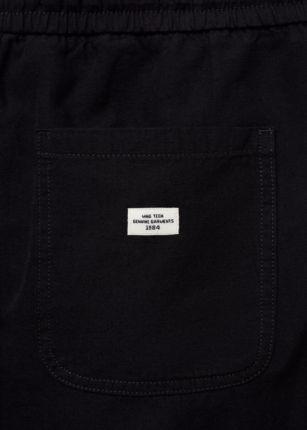 Cotton-linen jogger trousers - Black