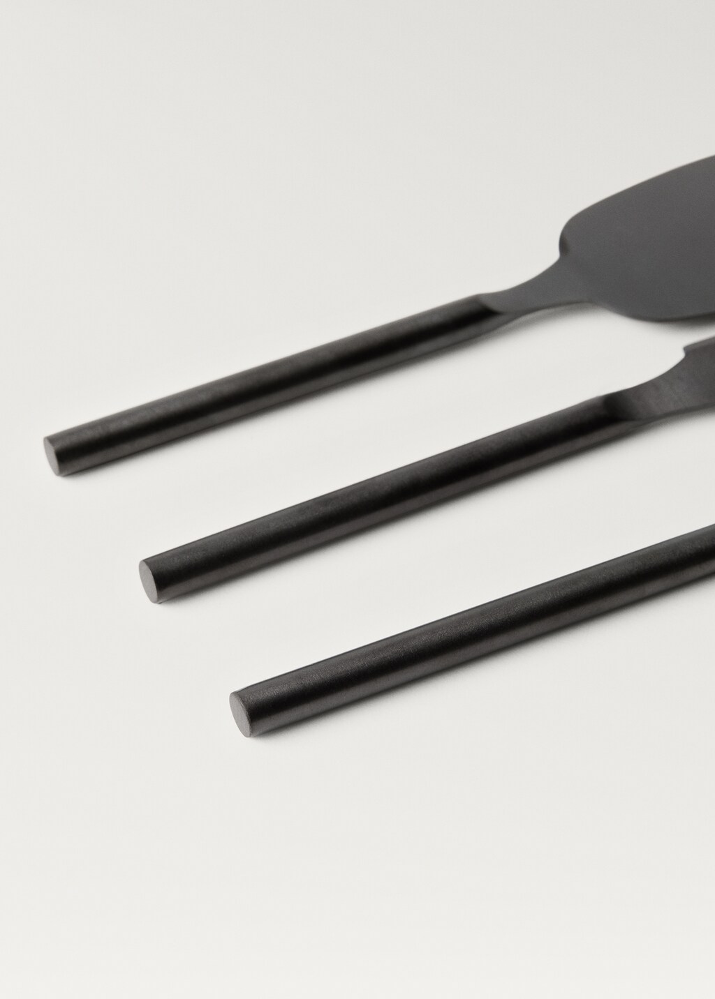 Set of 3 matte steel cheese kinves - Black