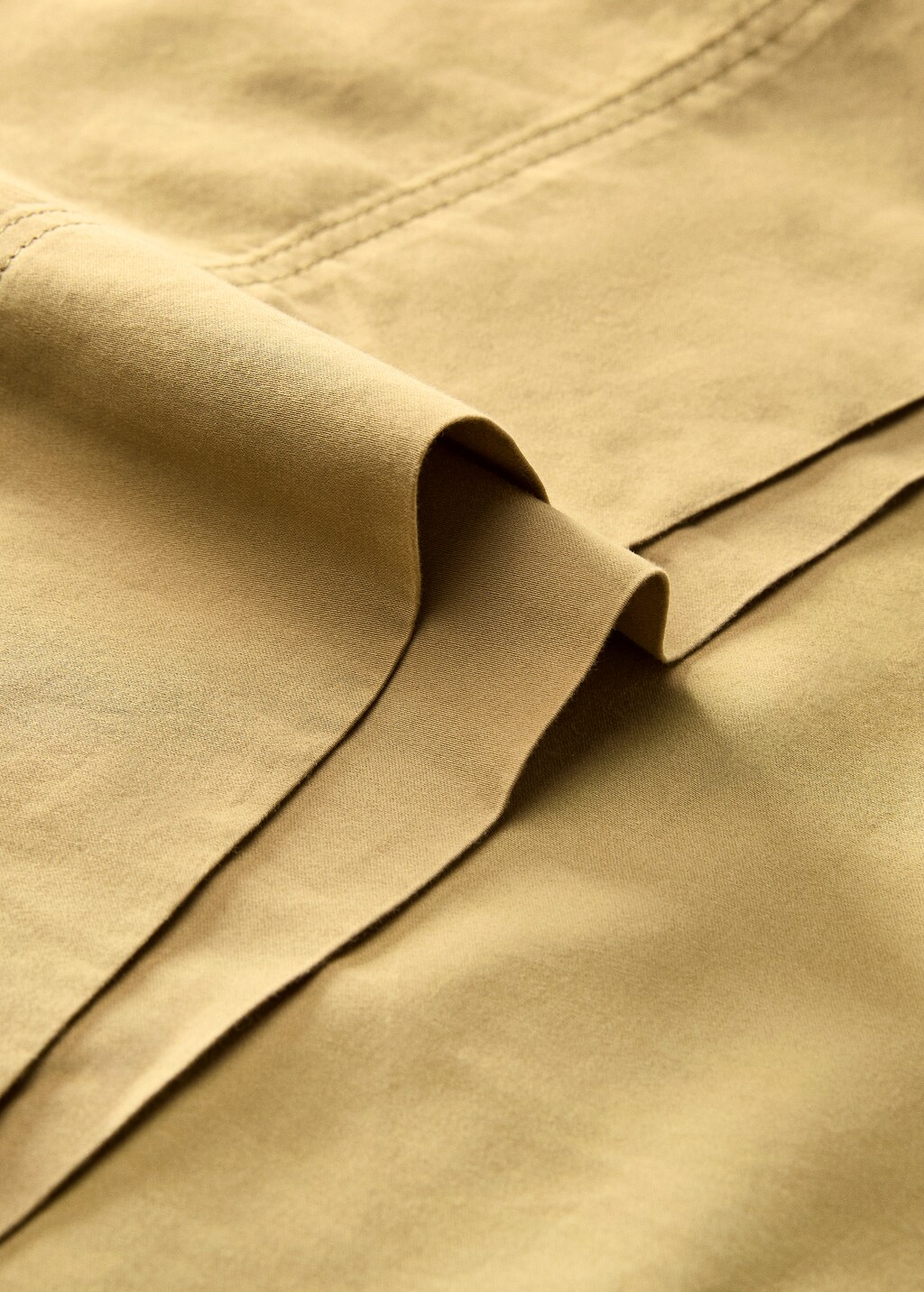 Washed satin cotton pillowcase with double stitching, 45x110 cm - Medium Grey