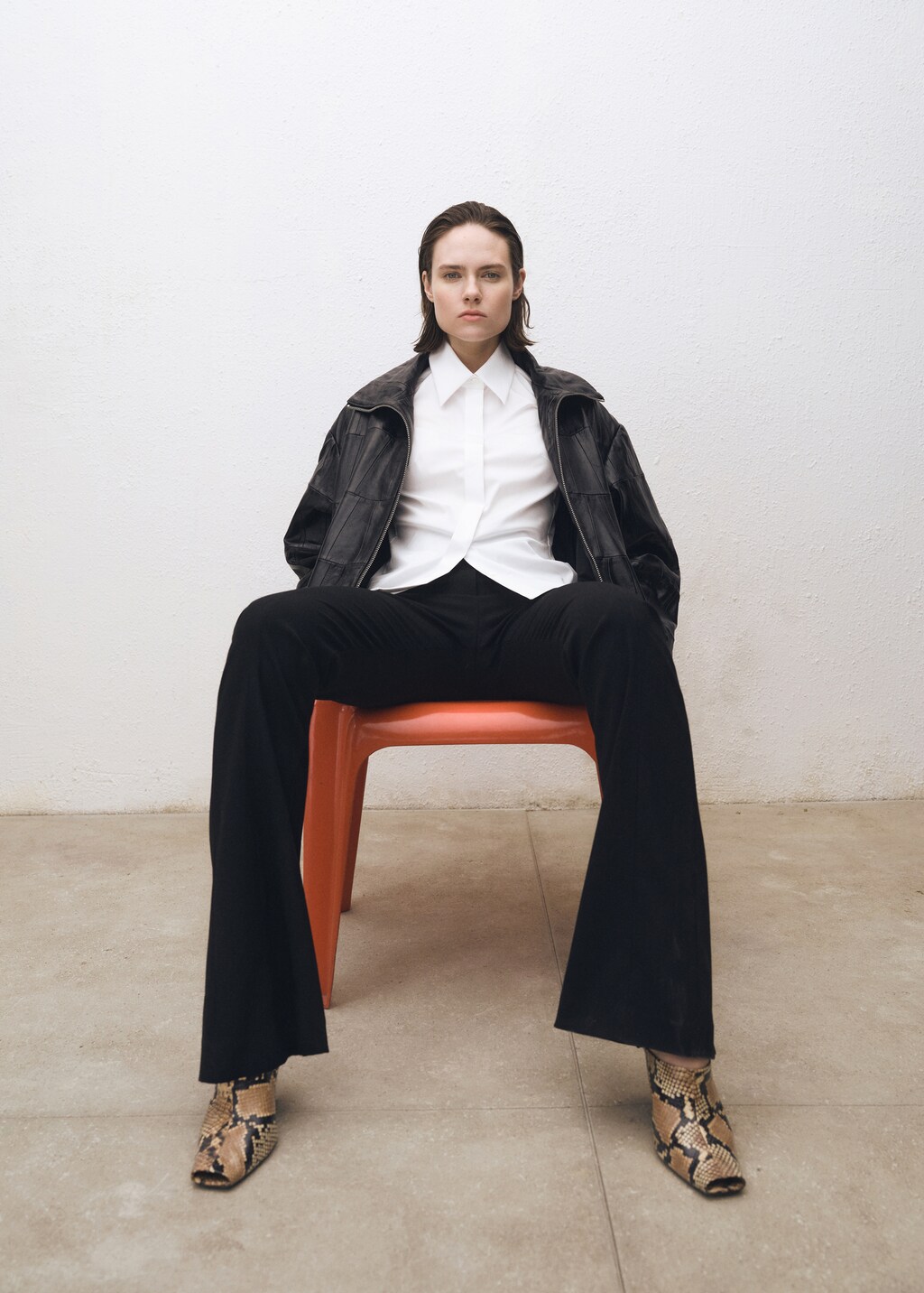 Slim-fit poplin shirt - Off White