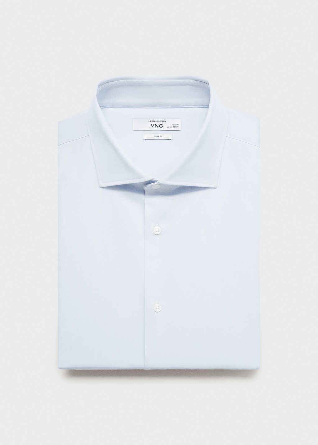 Slim-fit twill fabric suit with shirt cufflinks - White