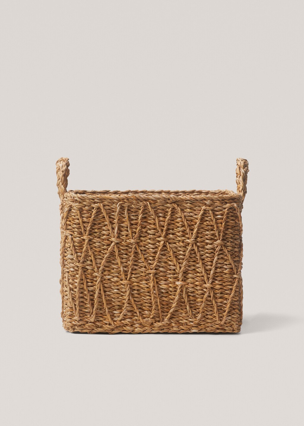 Square basket with handles 32x24cm - Brown