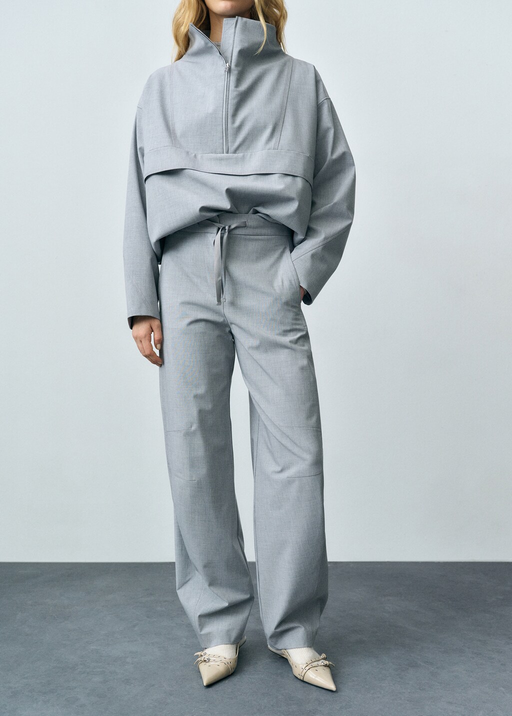 Drawstring jogger trousers - Grey