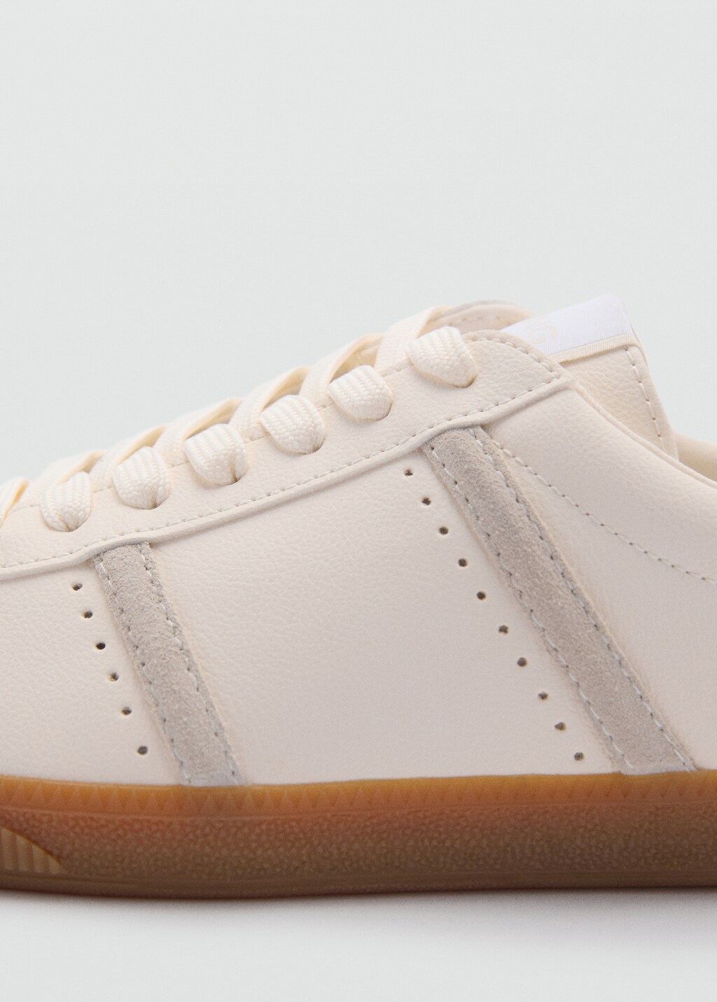 Contrast panel sneakers - White