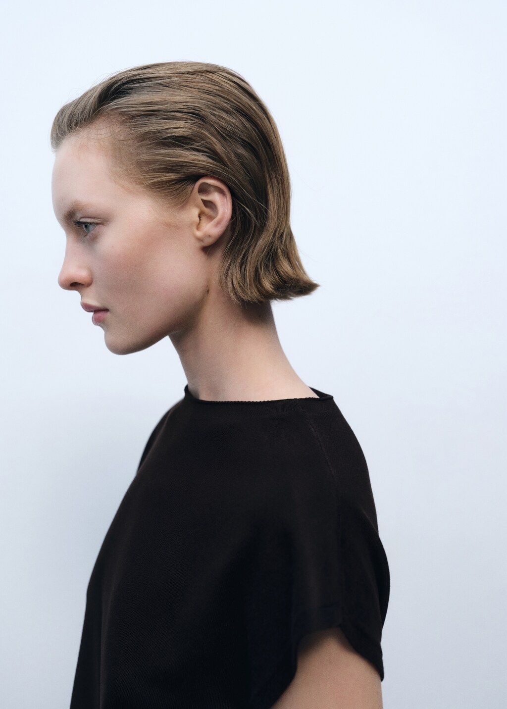 Sleeveless fine-knit sweater - Red