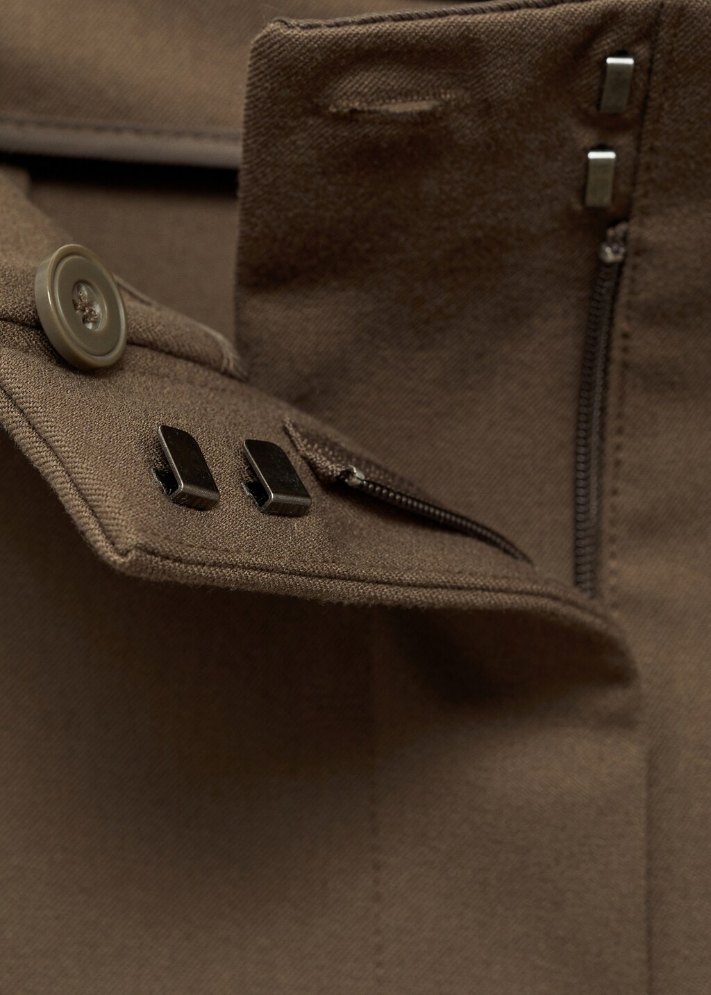 Mid-rise flare trousers - Beige