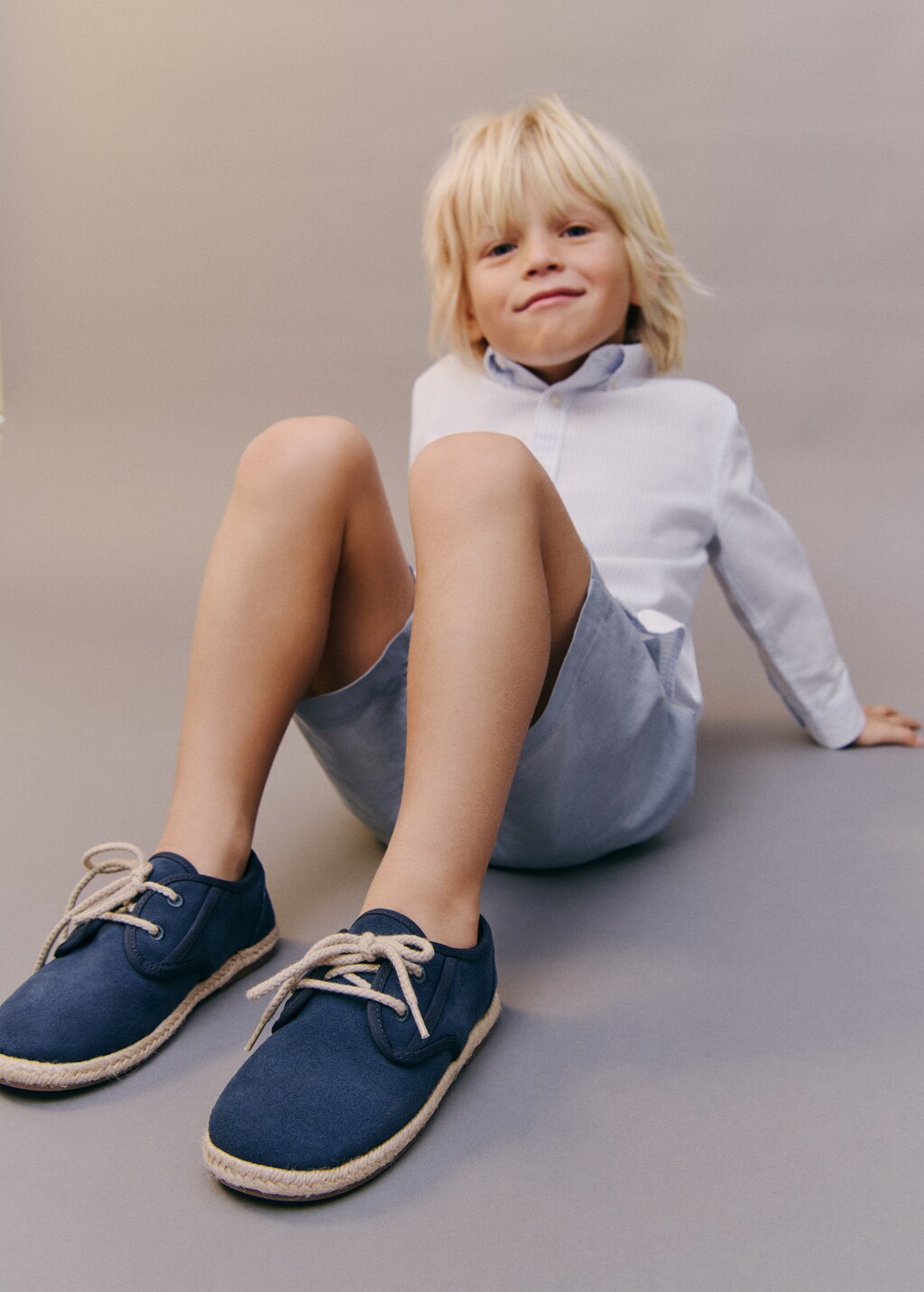 Lace-up leather shoes - Blue