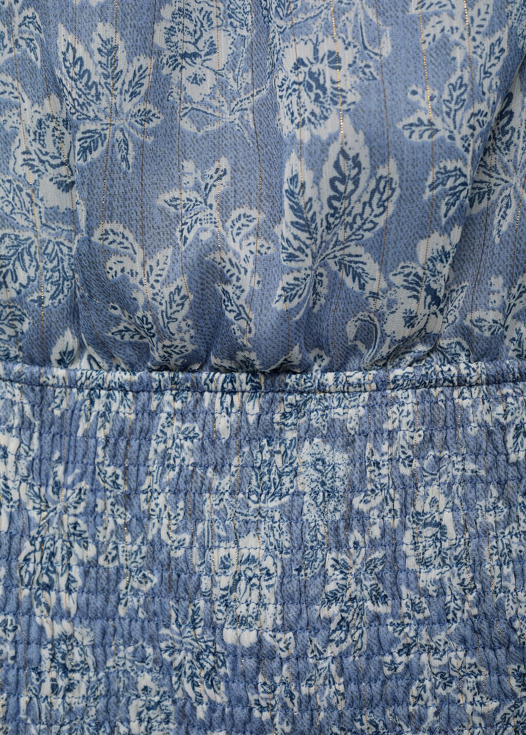 Halter-neck printed dress - Sky Blue