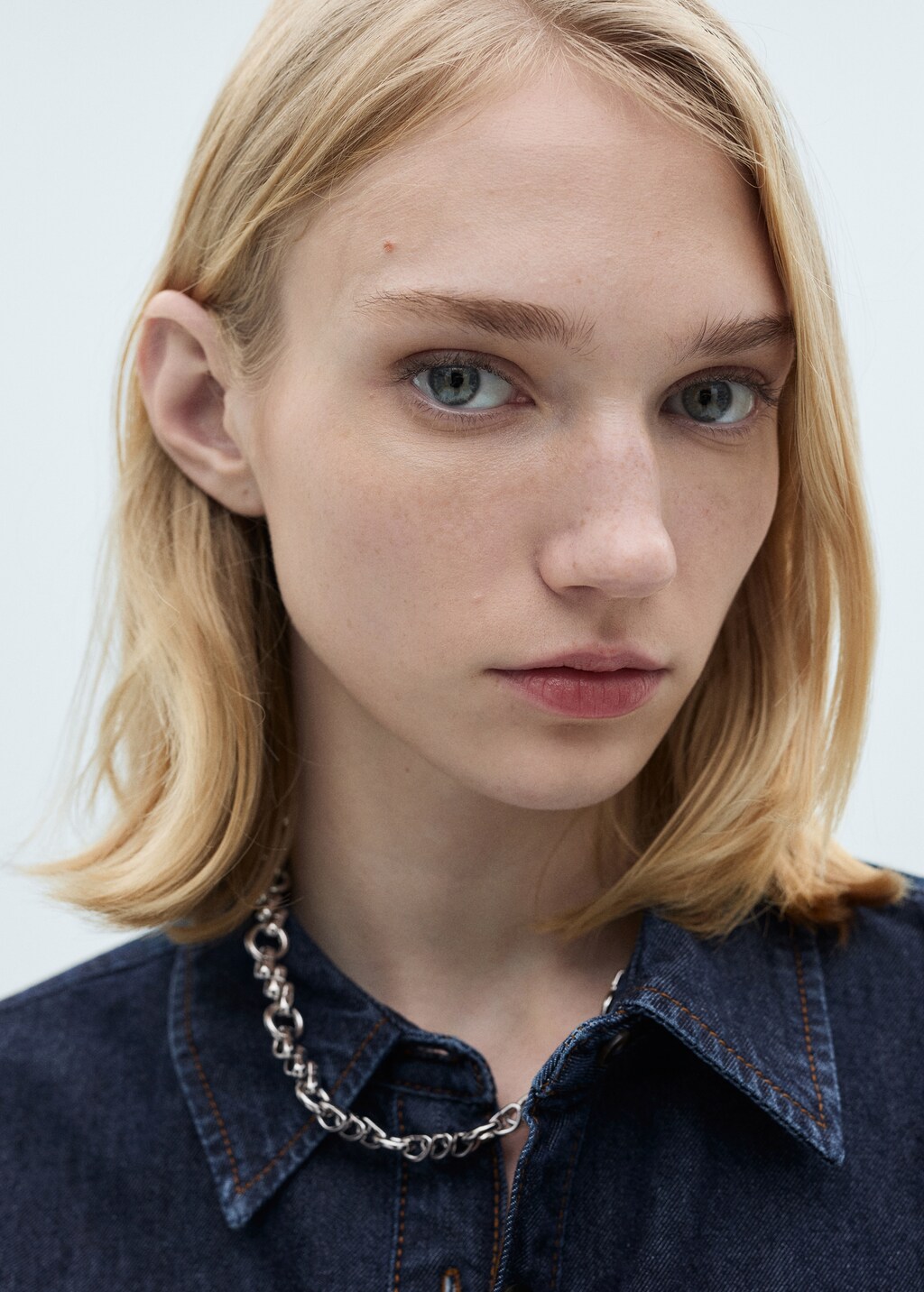 Rinse-wash denim shirt - Open Blue