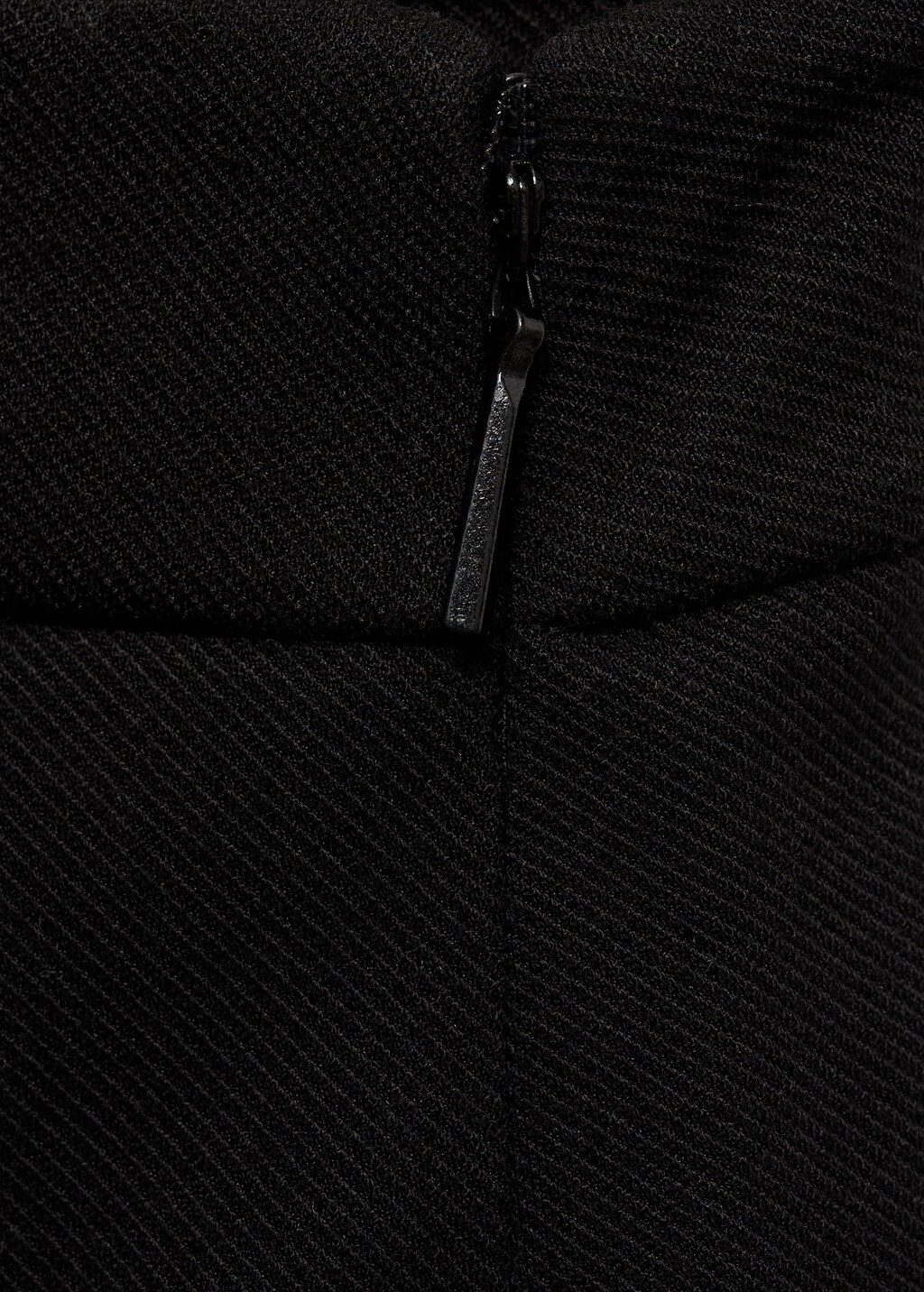 Wideleg trousers with slits - Black