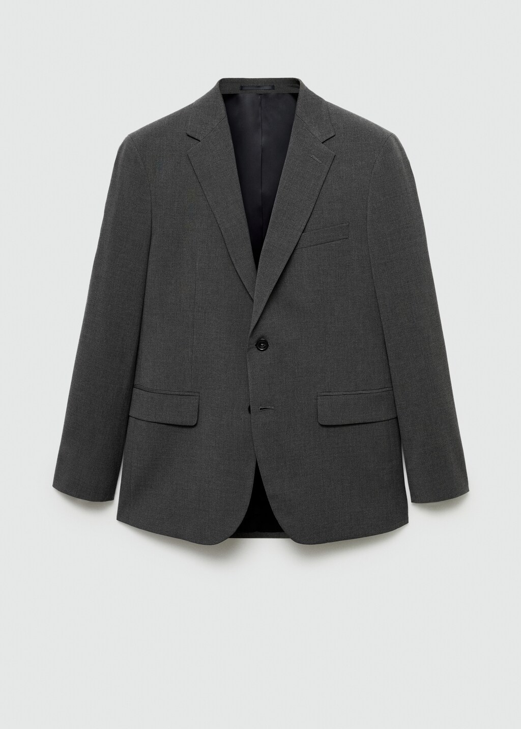Stretch-fabric slim-fit suit jacket - Dark Navy