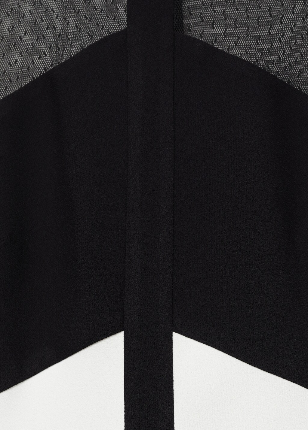 Two-tone panel dress - Off White