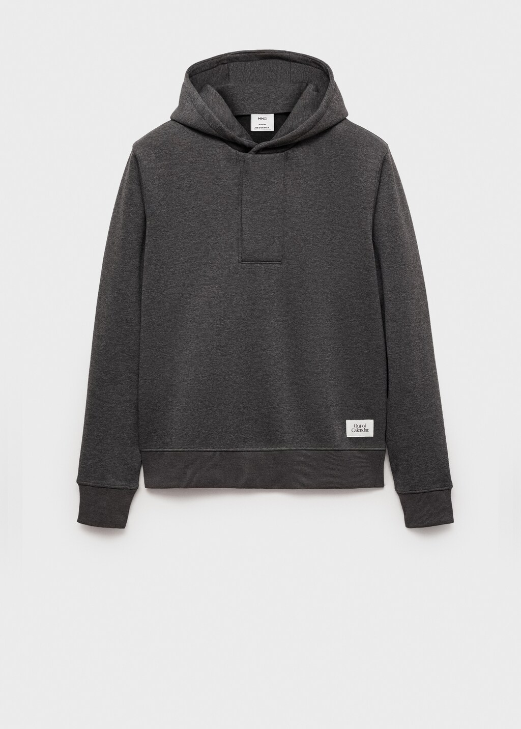 Zipper neck hooded sweatshirt - Medium Heather Grey