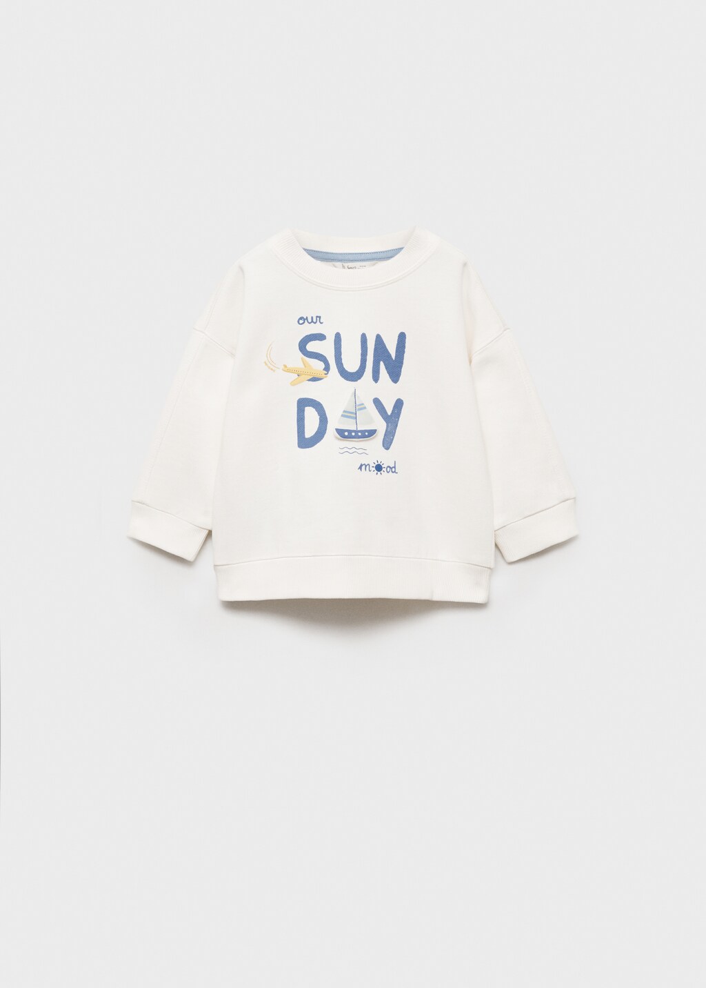 Printed message sweatshirt - Off White