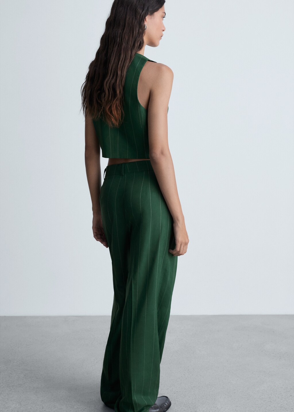 Pinstriped suit waistcoat - Green