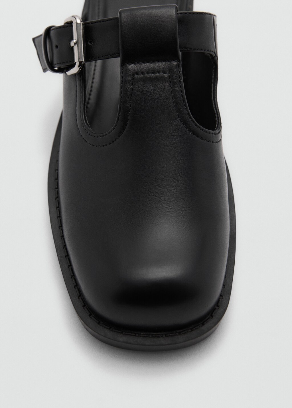 Mule-style clogs with buckle - Black