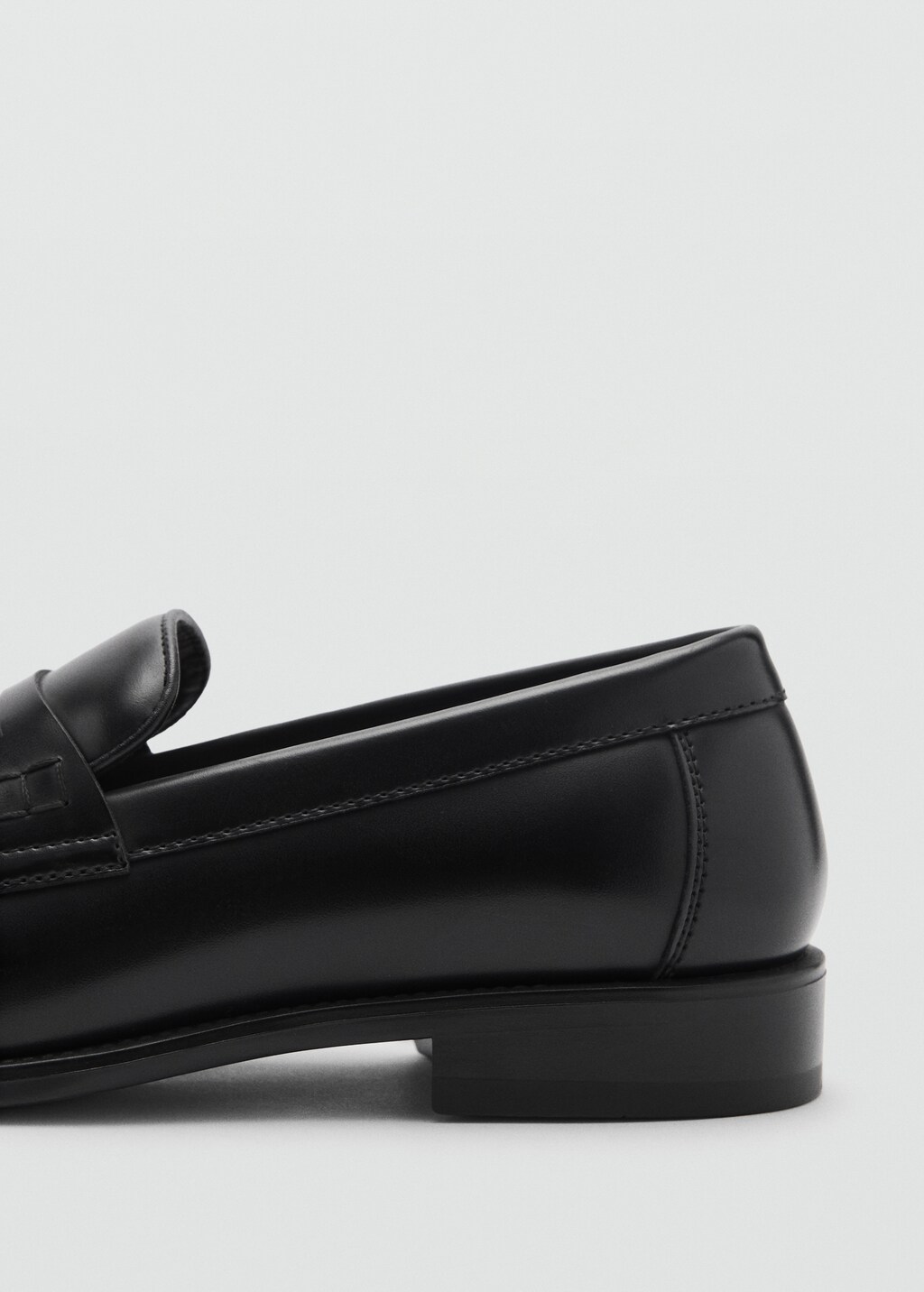 Nappa leather-effect moccasins - Black