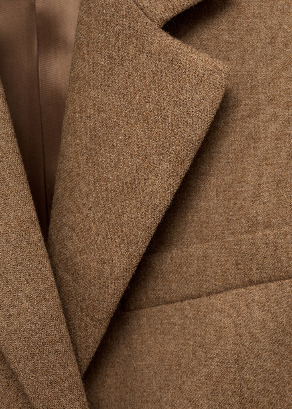 Wool-blend suit jacket - Tobacco Brown